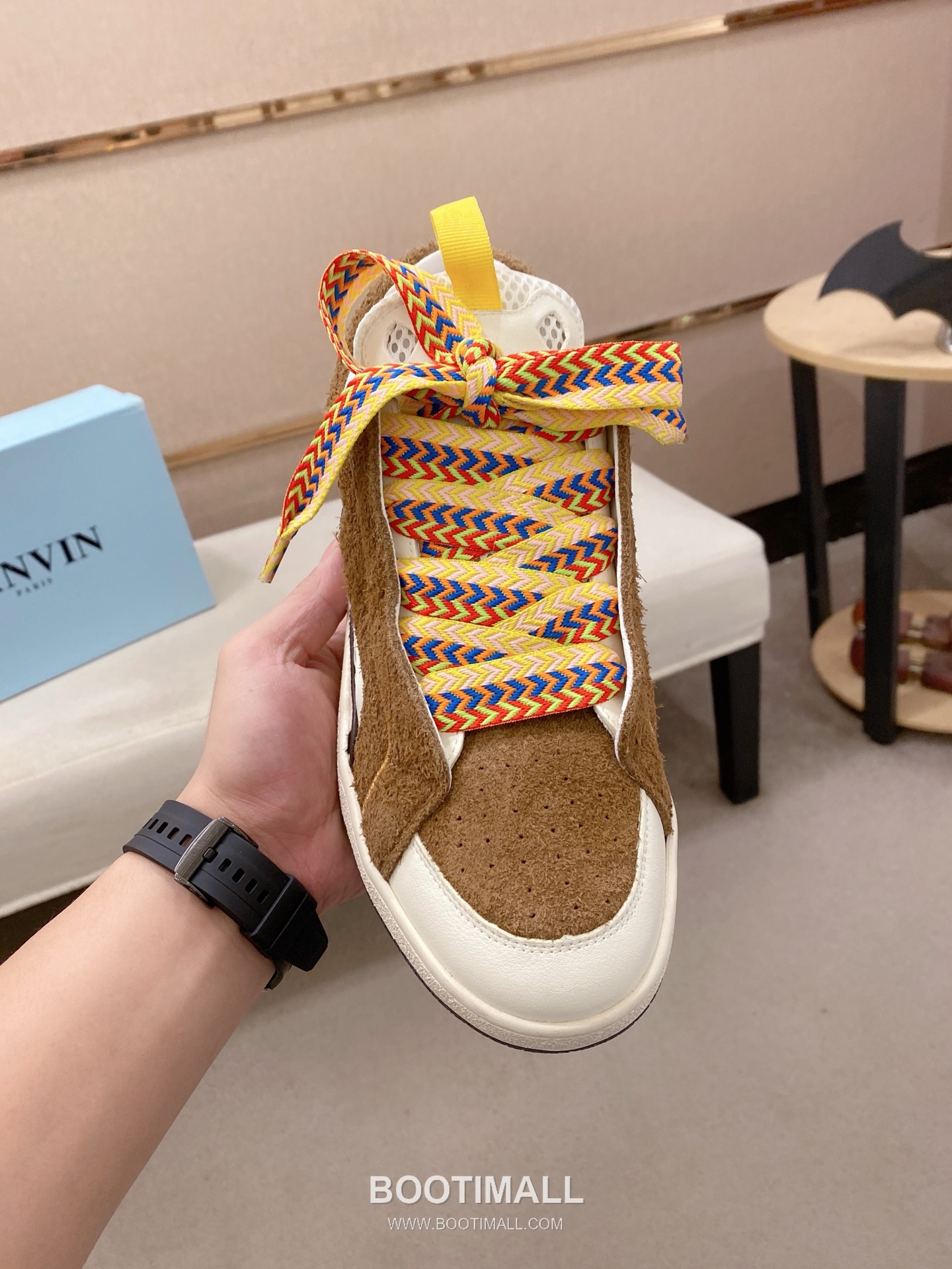 Lanvin Trainer Leather Suede Textile Colorblock Sneakers 랑방 트레이너 레더 스웨이드 텍스타일 컬러블록 스니커즈 2