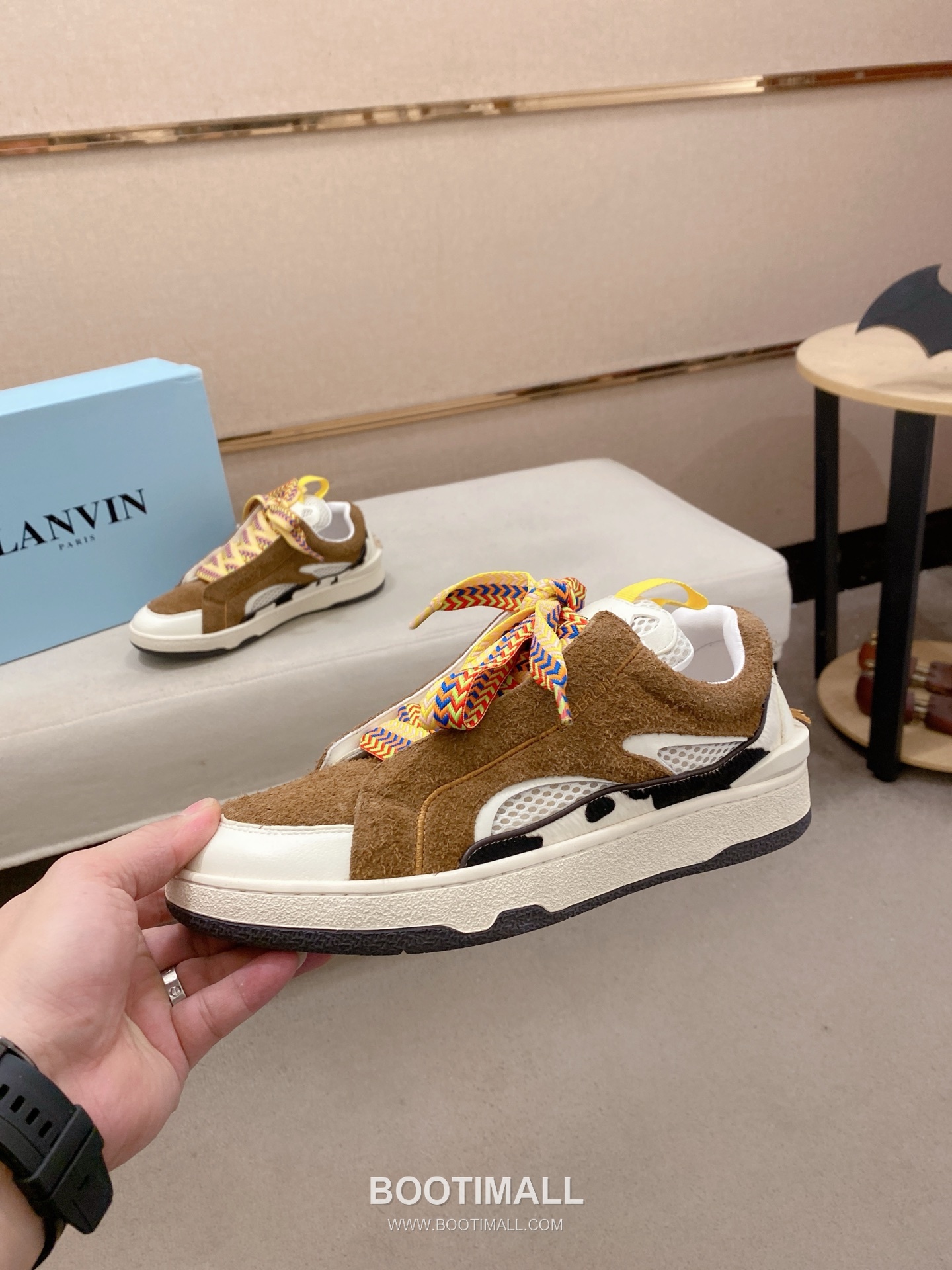 Lanvin Trainer Leather Suede Textile Colorblock Sneakers 랑방 트레이너 레더 스웨이드 텍스타일 컬러블록 스니커즈 3
