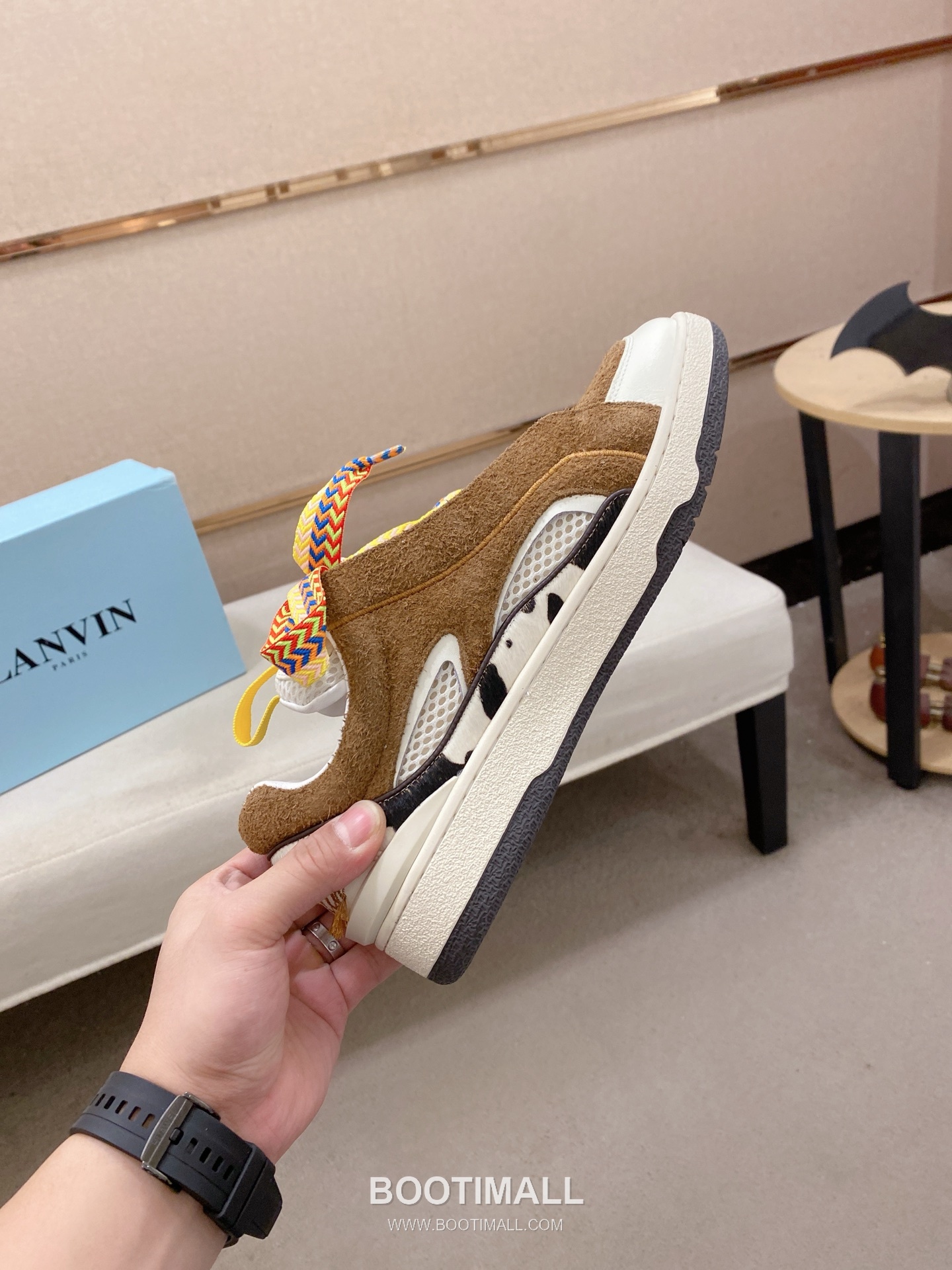 Lanvin Trainer Leather Suede Textile Colorblock Sneakers 랑방 트레이너 레더 스웨이드 텍스타일 컬러블록 스니커즈 5