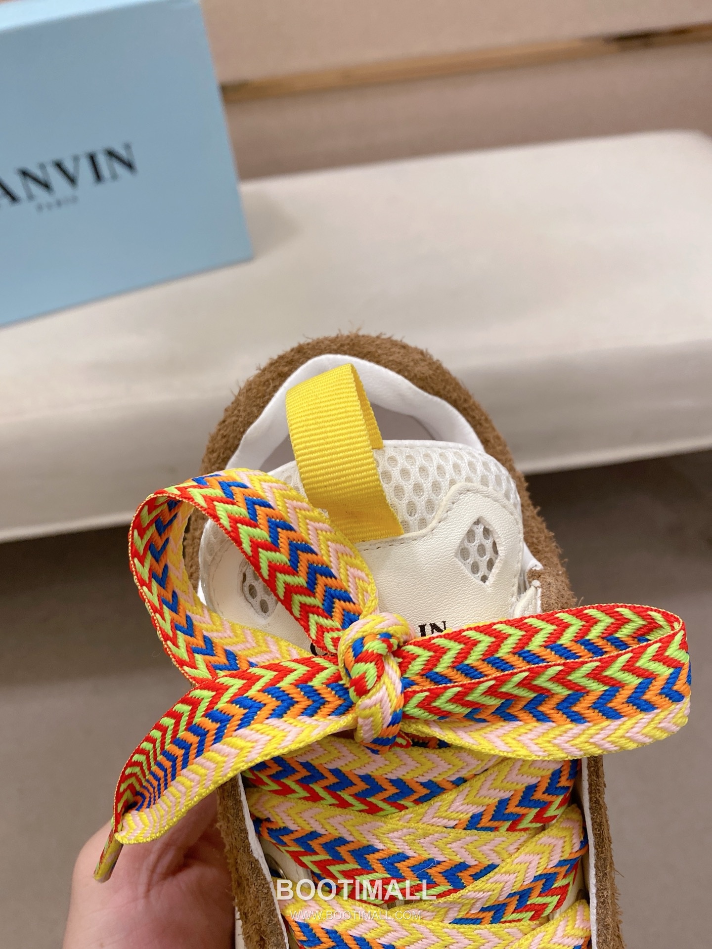 Lanvin Trainer Leather Suede Textile Colorblock Sneakers 랑방 트레이너 레더 스웨이드 텍스타일 컬러블록 스니커즈 6