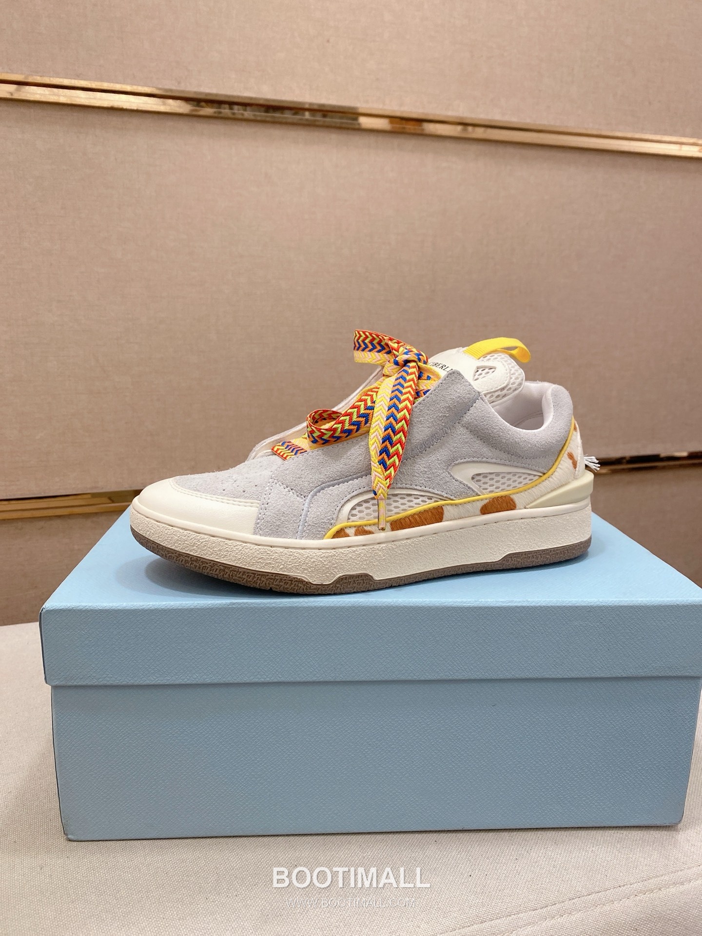 Lanvin Trainer Leather Suede Textile Colorblock Sneakers 랑방 트레이너 레더 스웨이드 텍스타일 컬러블록 스니커즈 1