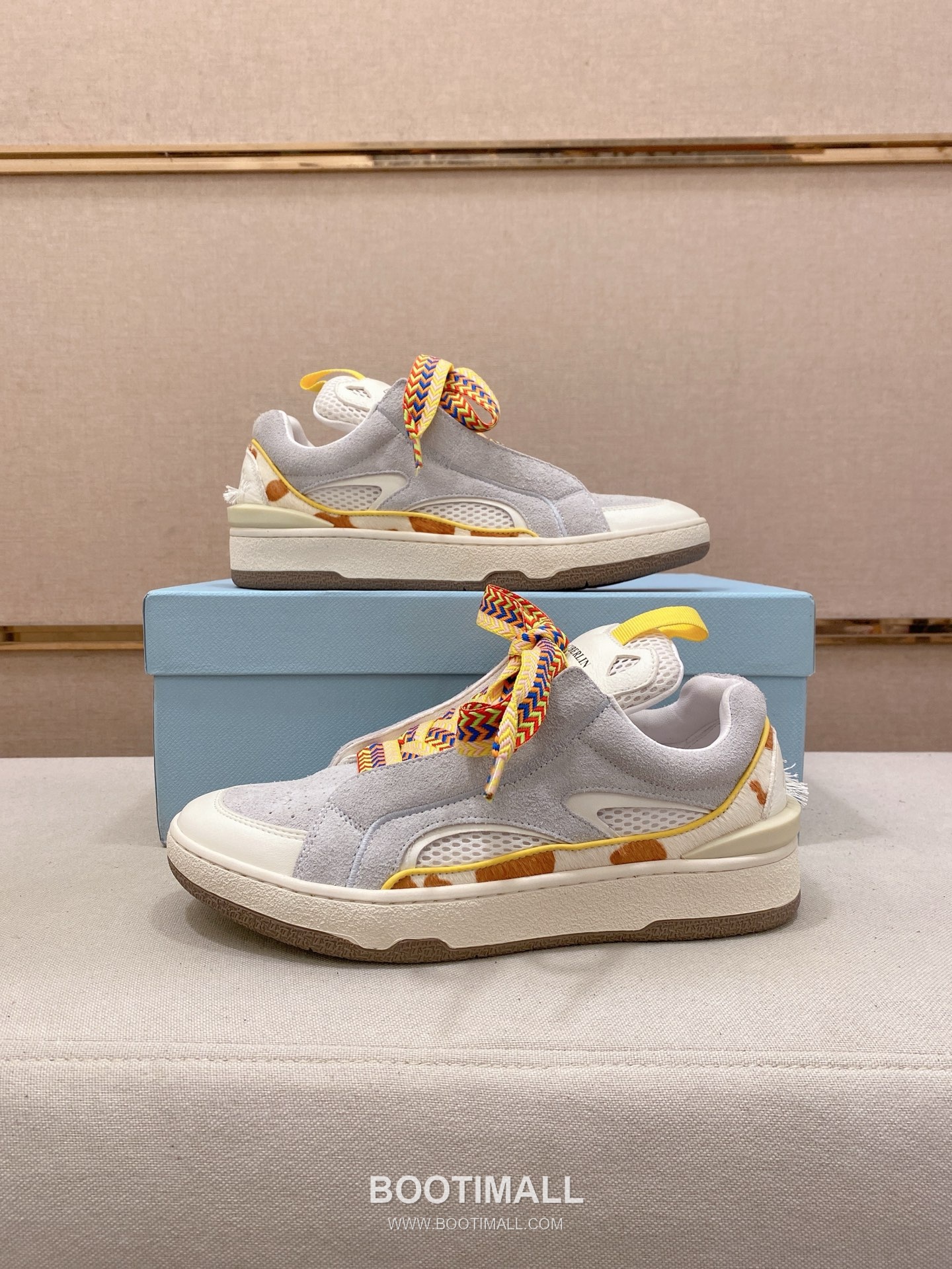 Lanvin Trainer Leather Suede Textile Colorblock Sneakers 랑방 트레이너 레더 스웨이드 텍스타일 컬러블록 스니커즈 7