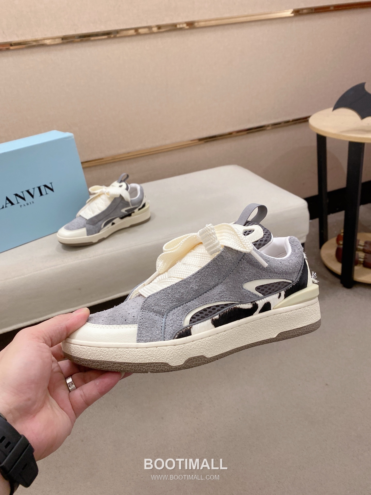 Lanvin Trainer Leather Suede Textile Colorblock Sneakers 랑방 트레이너 레더 스웨이드 텍스타일 컬러블록 스니커즈 3