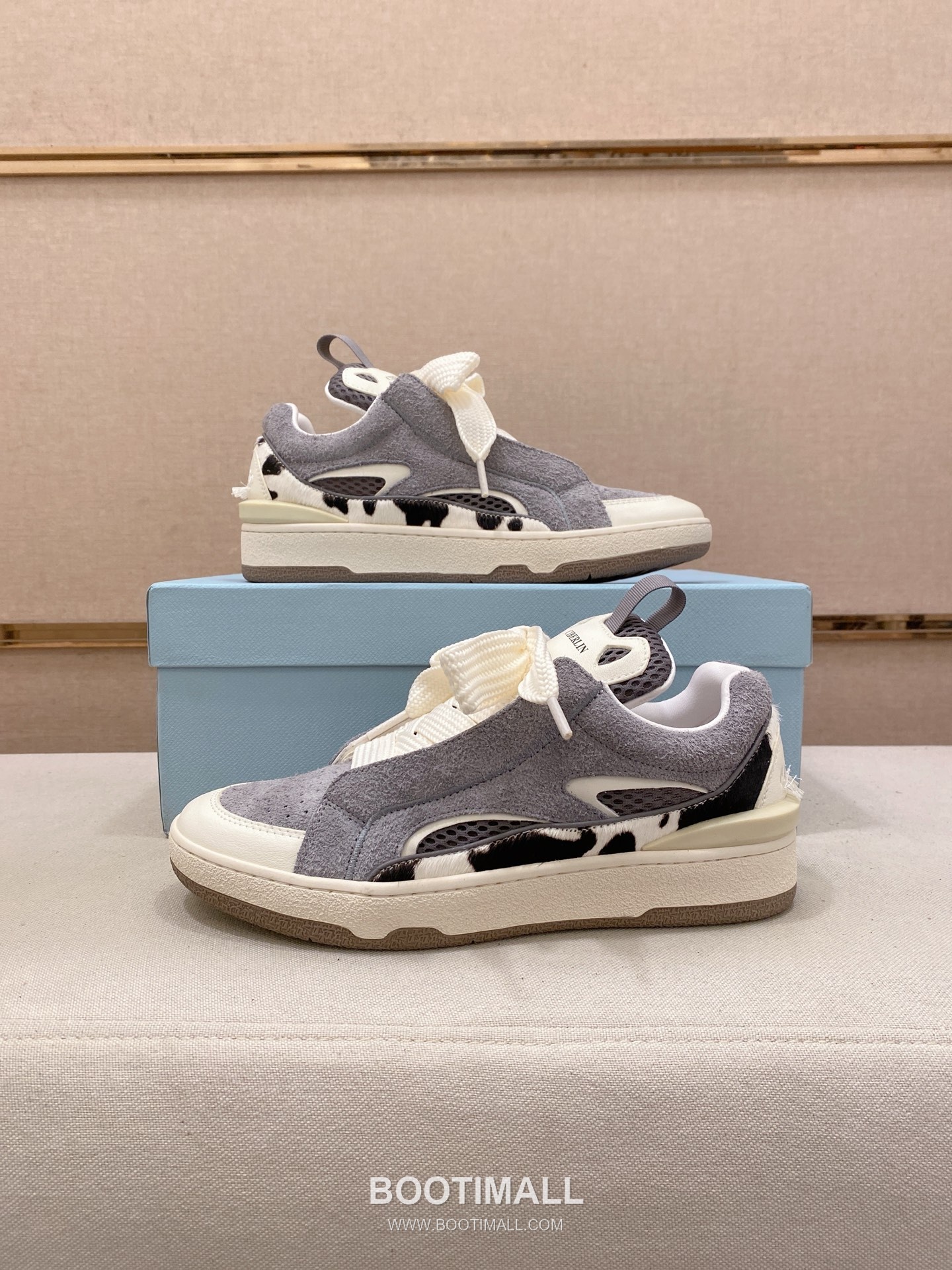 Lanvin Trainer Leather Suede Textile Colorblock Sneakers 랑방 트레이너 레더 스웨이드 텍스타일 컬러블록 스니커즈 7