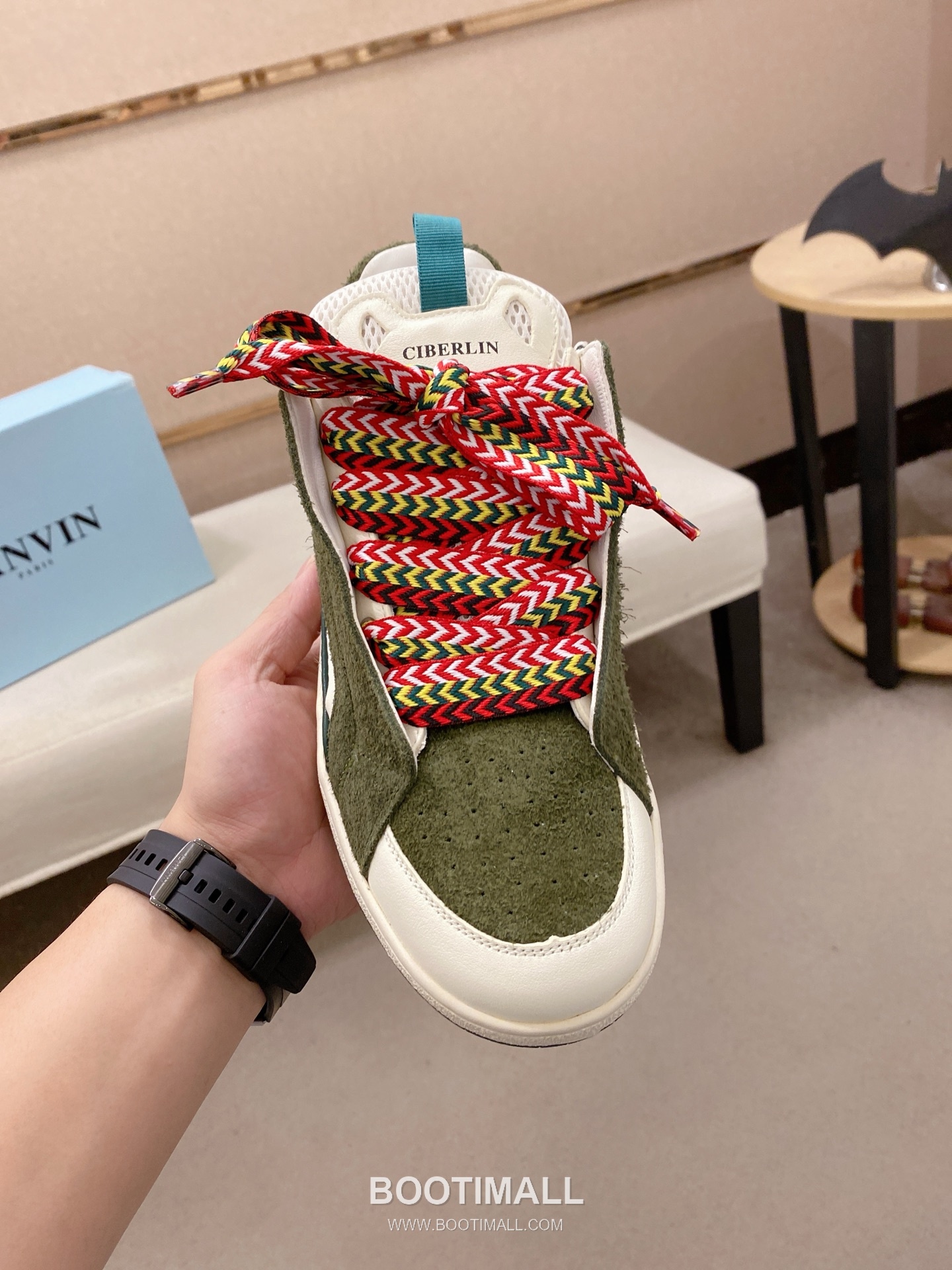 Lanvin Trainer Leather Suede Textile Colorblock Sneakers 랑방 트레이너 레더 스웨이드 텍스타일 컬러블록 스니커즈 2