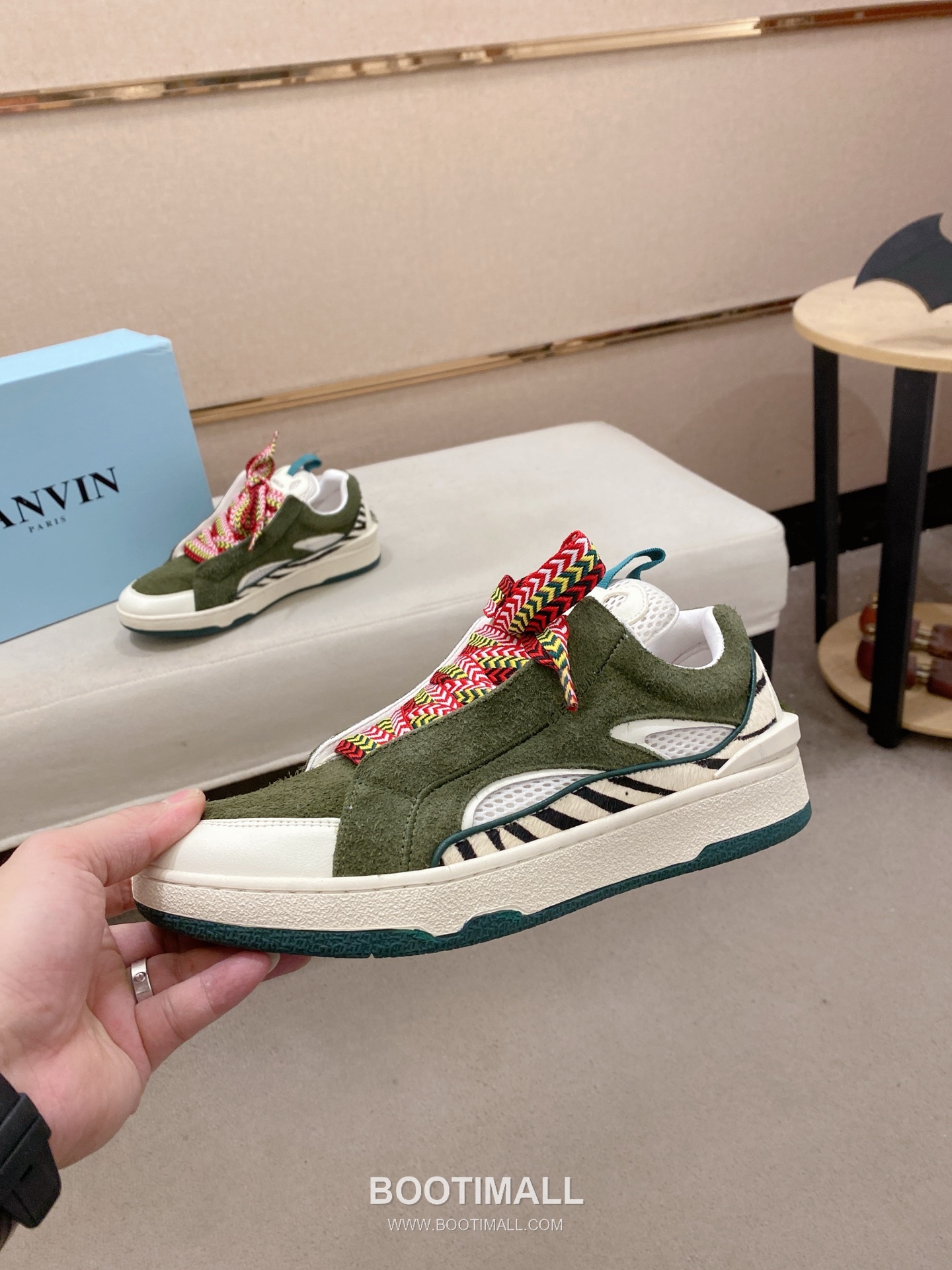 Lanvin Trainer Leather Suede Textile Colorblock Sneakers 랑방 트레이너 레더 스웨이드 텍스타일 컬러블록 스니커즈 3