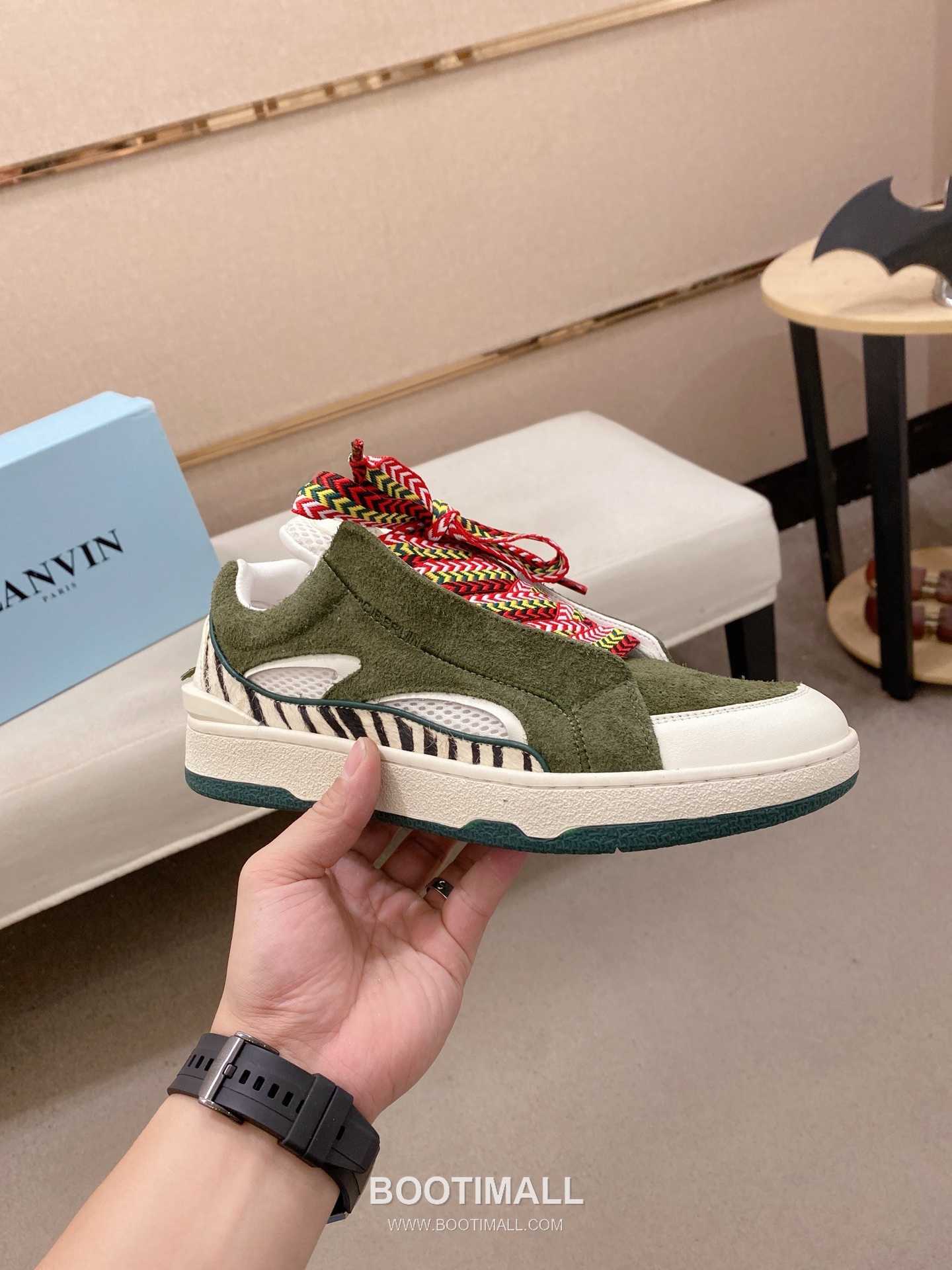 Lanvin Trainer Leather Suede Textile Colorblock Sneakers 랑방 트레이너 레더 스웨이드 텍스타일 컬러블록 스니커즈 4