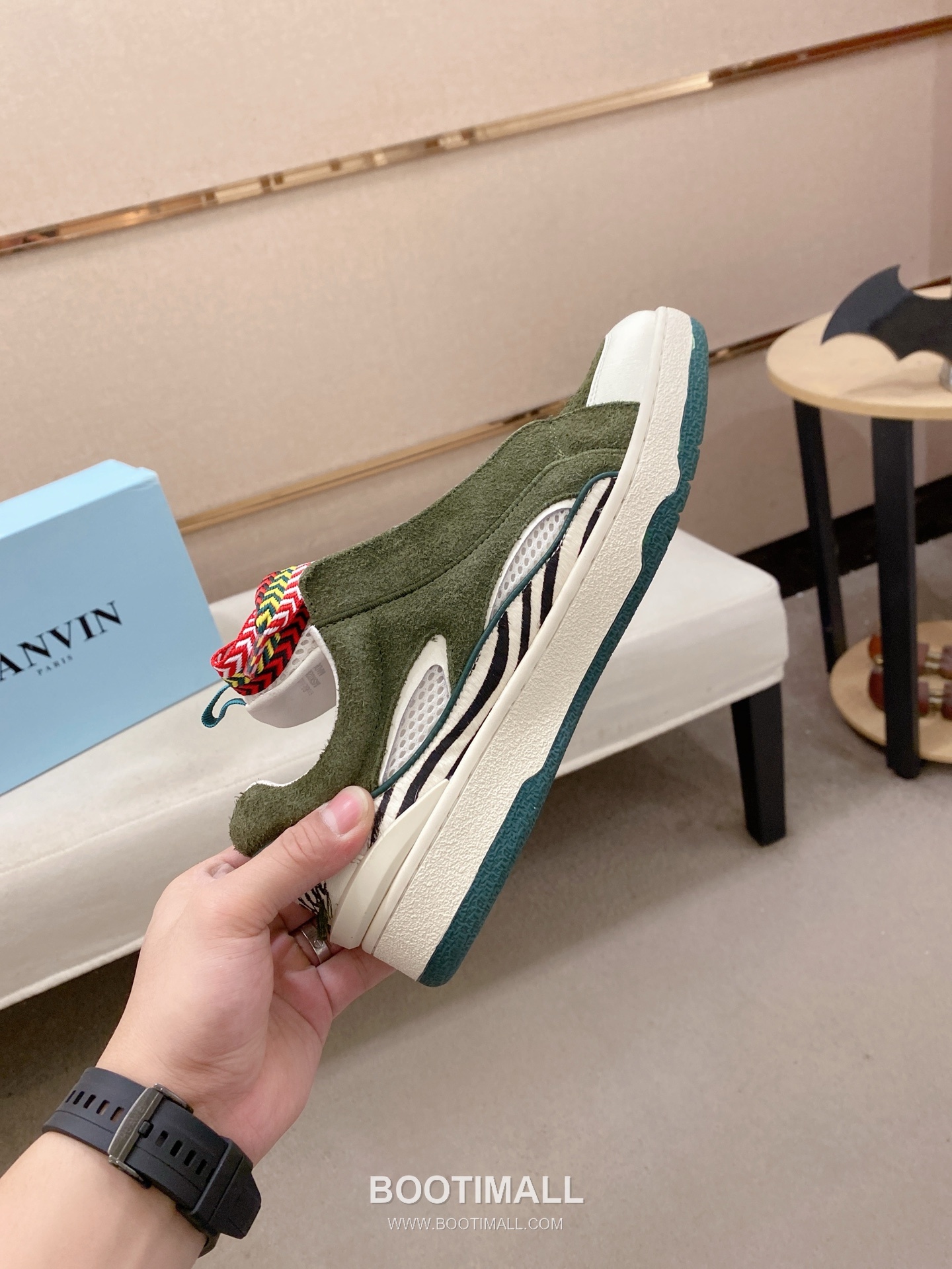 Lanvin Trainer Leather Suede Textile Colorblock Sneakers 랑방 트레이너 레더 스웨이드 텍스타일 컬러블록 스니커즈 5