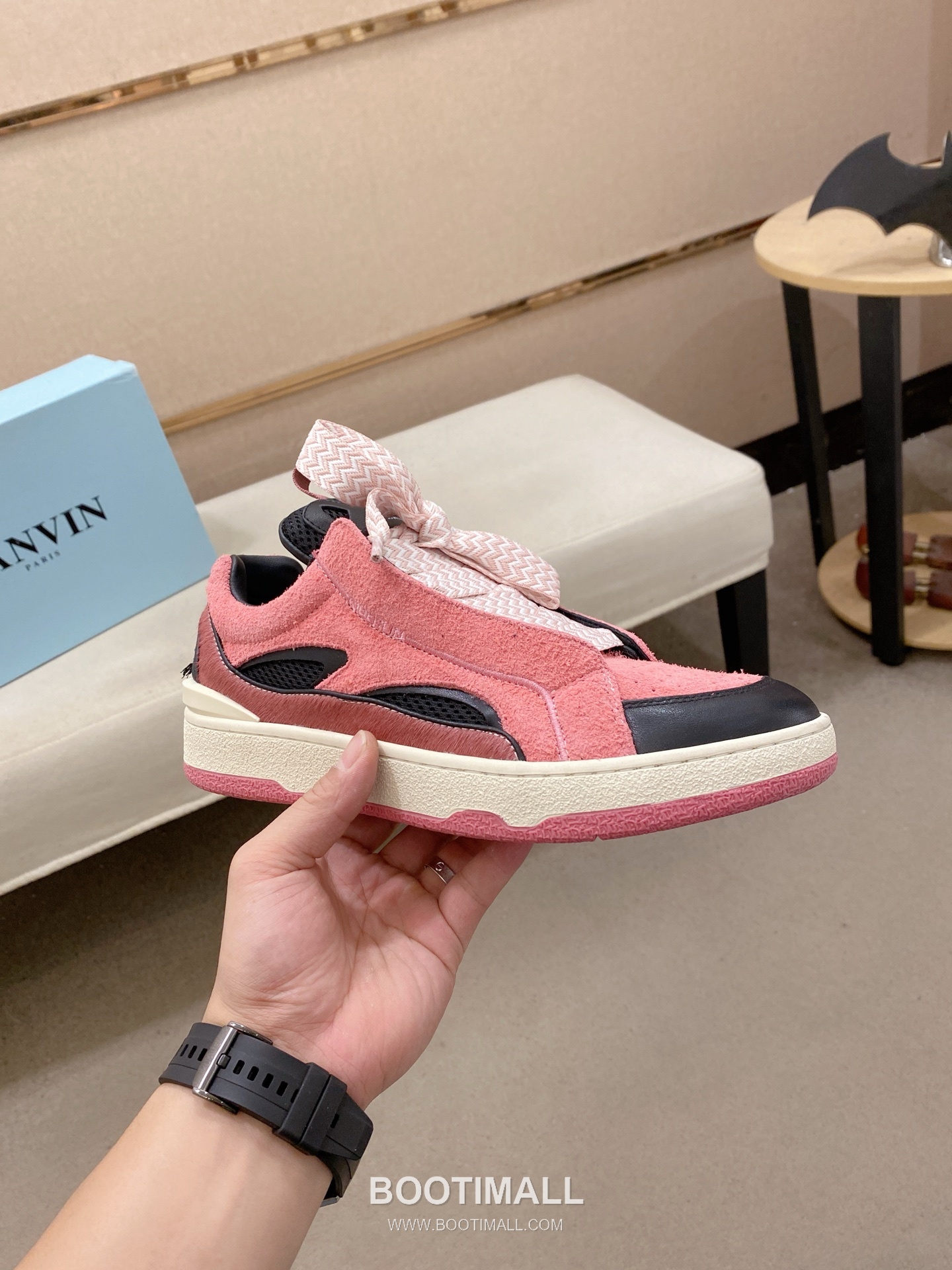Lanvin Trainer Leather Suede Textile Colorblock Sneakers 랑방 트레이너 레더 스웨이드 텍스타일 컬러블록 스니커즈 4