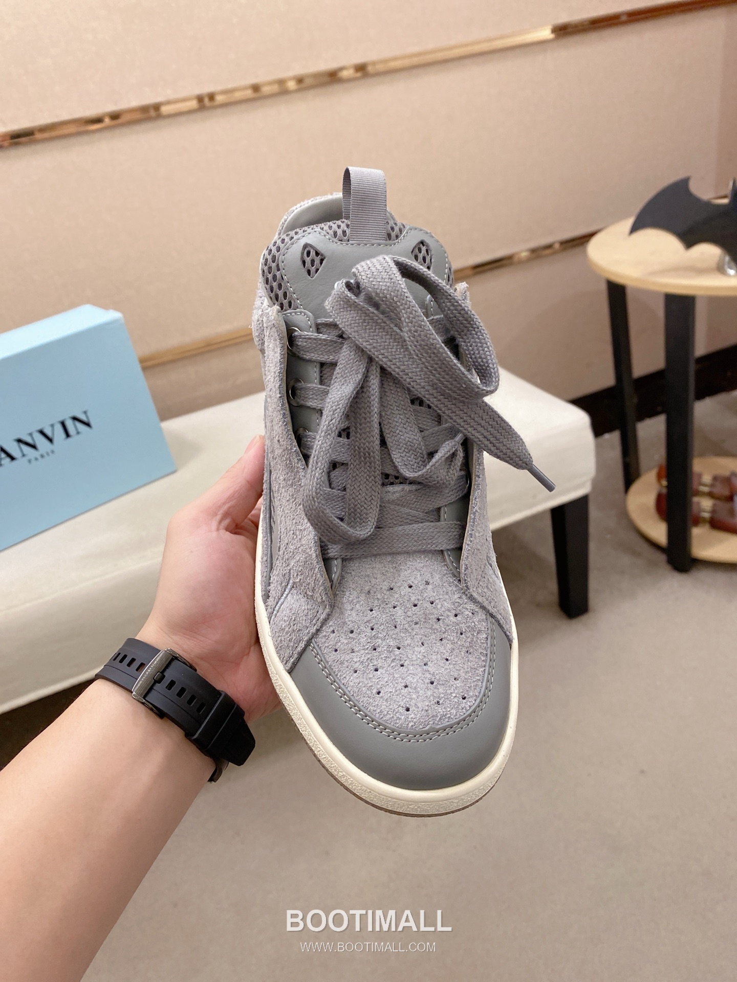 Lanvin Trainer Leather Suede Textile Colorblock Sneakers 랑방 트레이너 레더 스웨이드 텍스타일 컬러블록 스니커즈 2