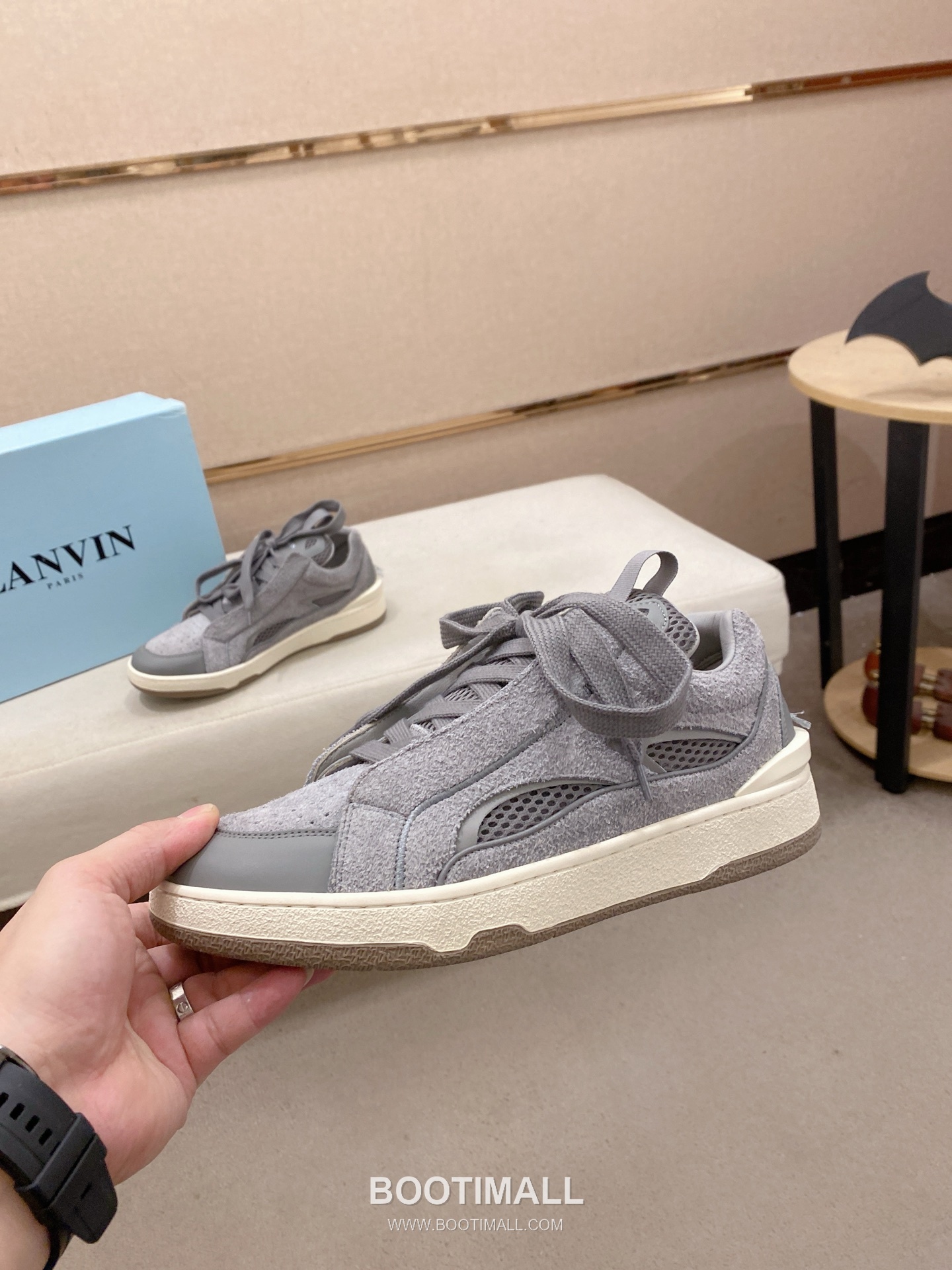 Lanvin Trainer Leather Suede Textile Colorblock Sneakers 랑방 트레이너 레더 스웨이드 텍스타일 컬러블록 스니커즈 3