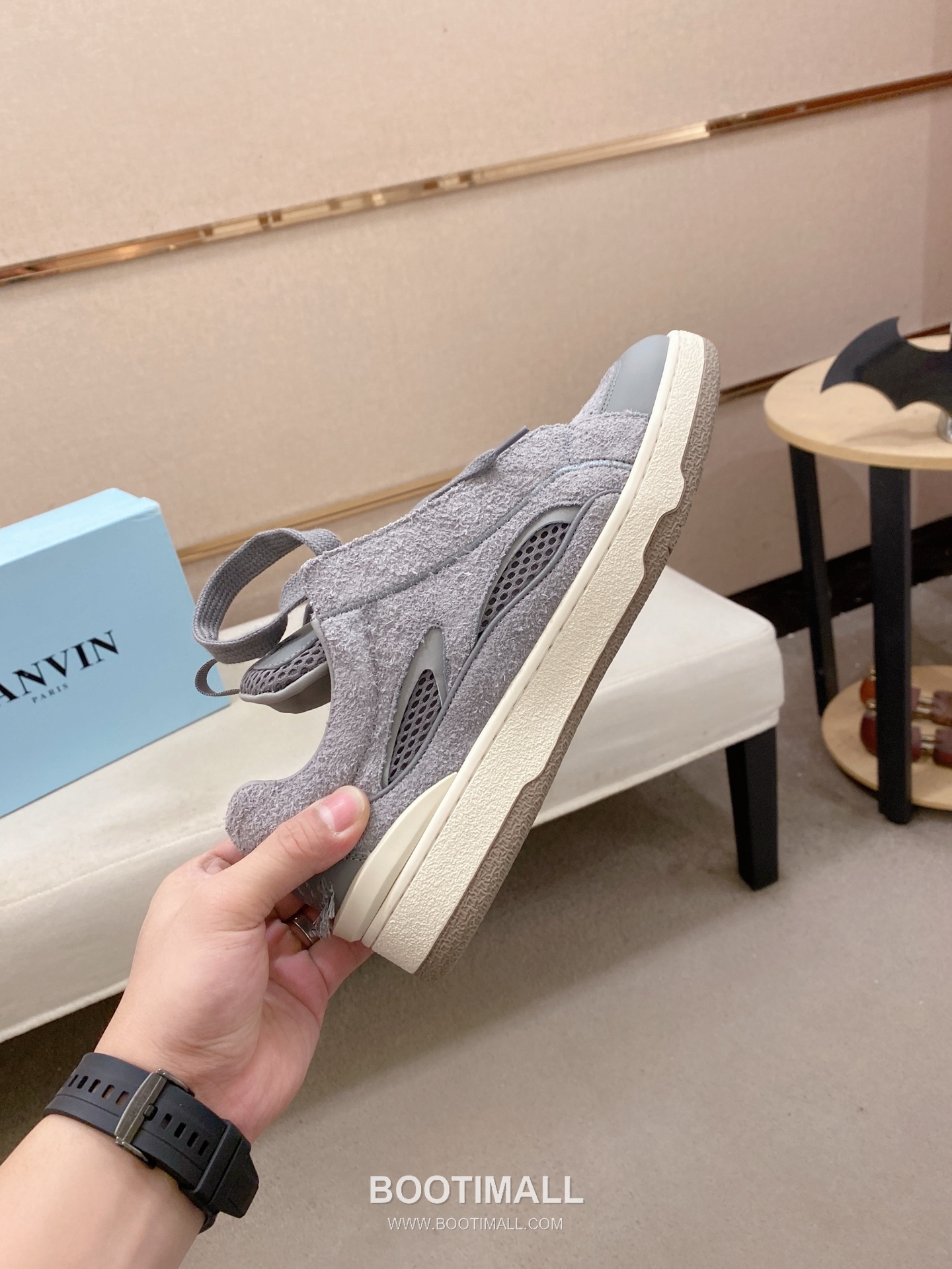 Lanvin Trainer Leather Suede Textile Colorblock Sneakers 랑방 트레이너 레더 스웨이드 텍스타일 컬러블록 스니커즈 5