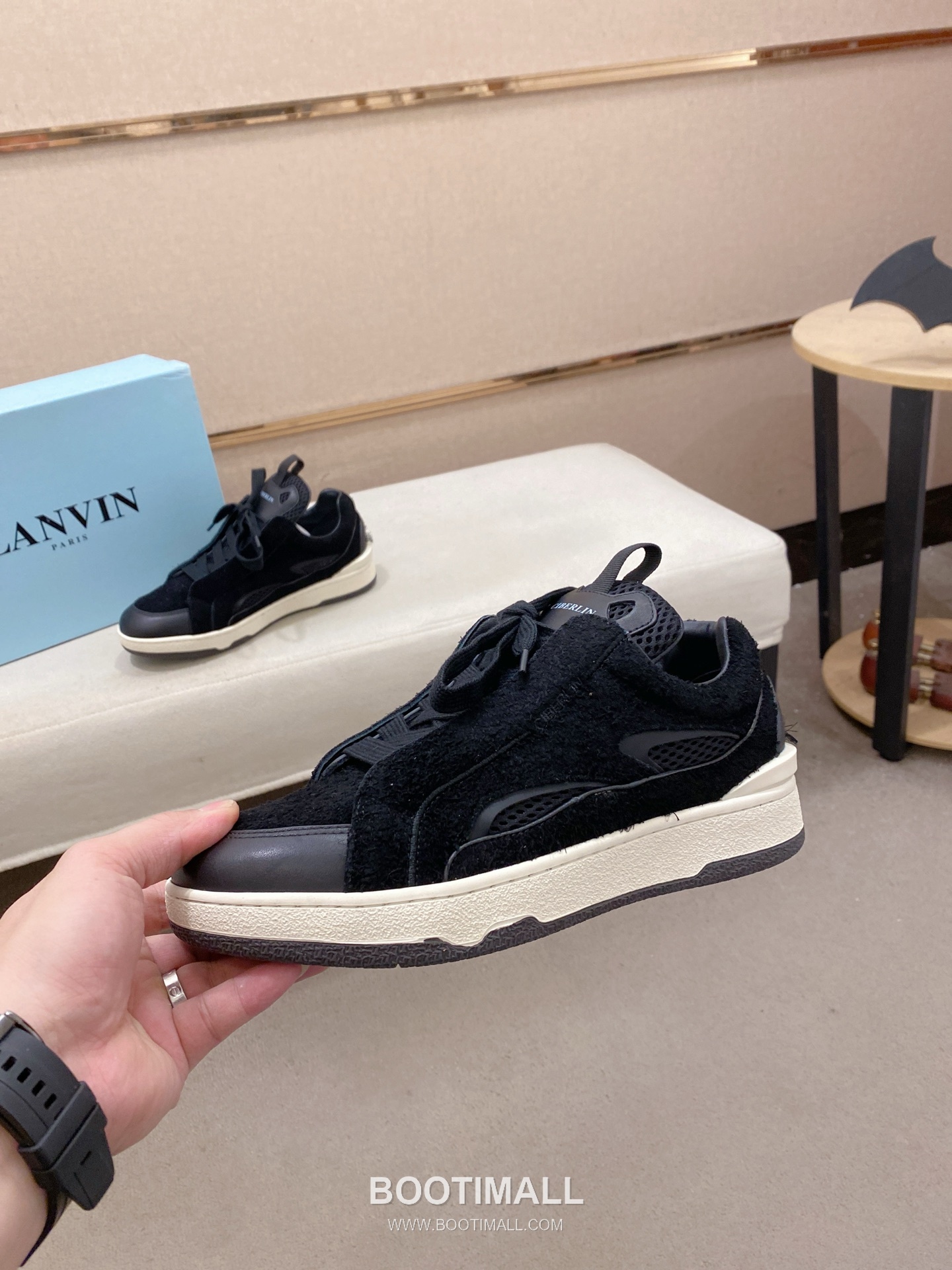 Lanvin Trainer Leather Suede Textile Colorblock Sneakers 랑방 트레이너 레더 스웨이드 텍스타일 컬러블록 스니커즈 3
