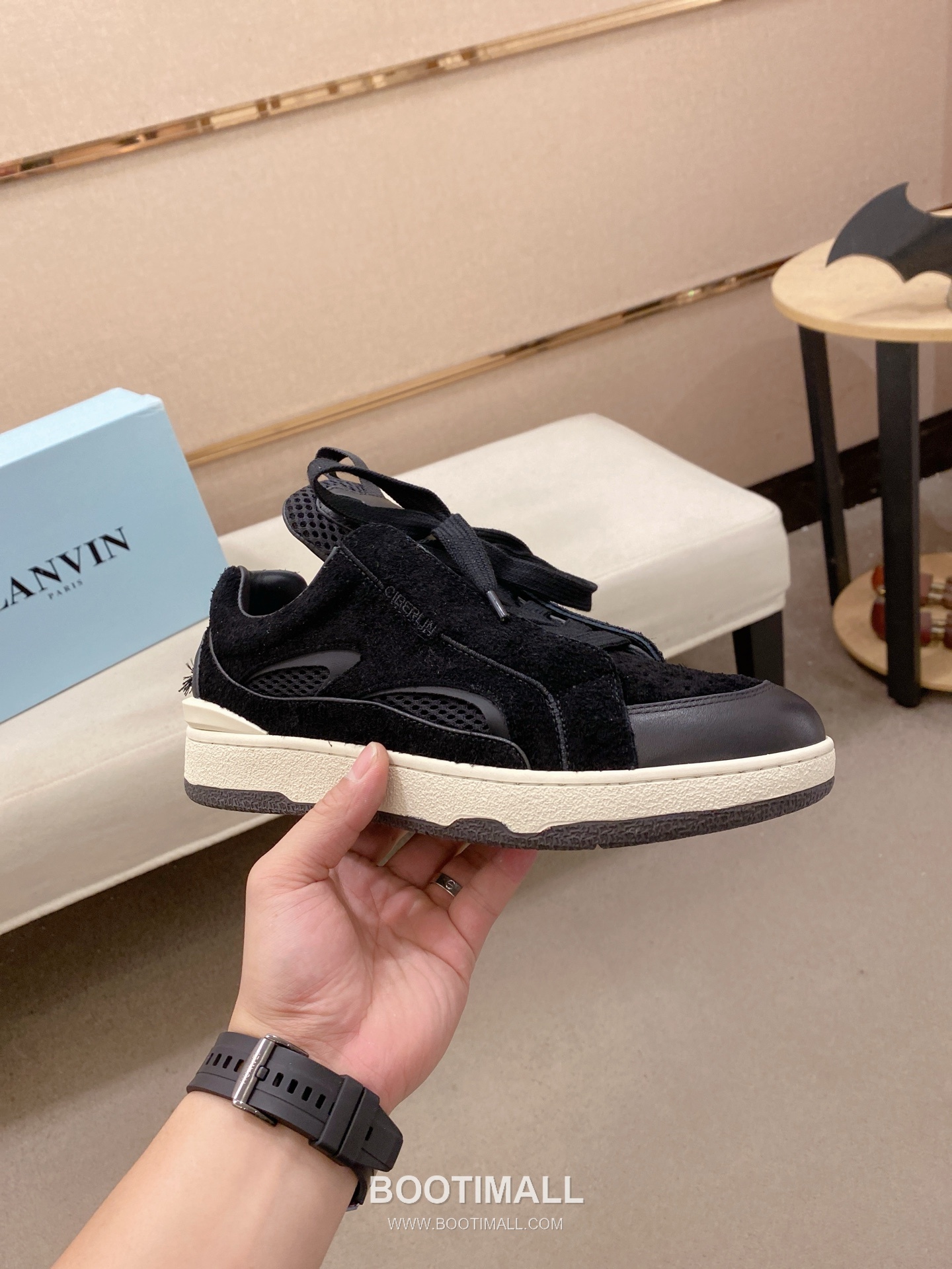 Lanvin Trainer Leather Suede Textile Colorblock Sneakers 랑방 트레이너 레더 스웨이드 텍스타일 컬러블록 스니커즈 4