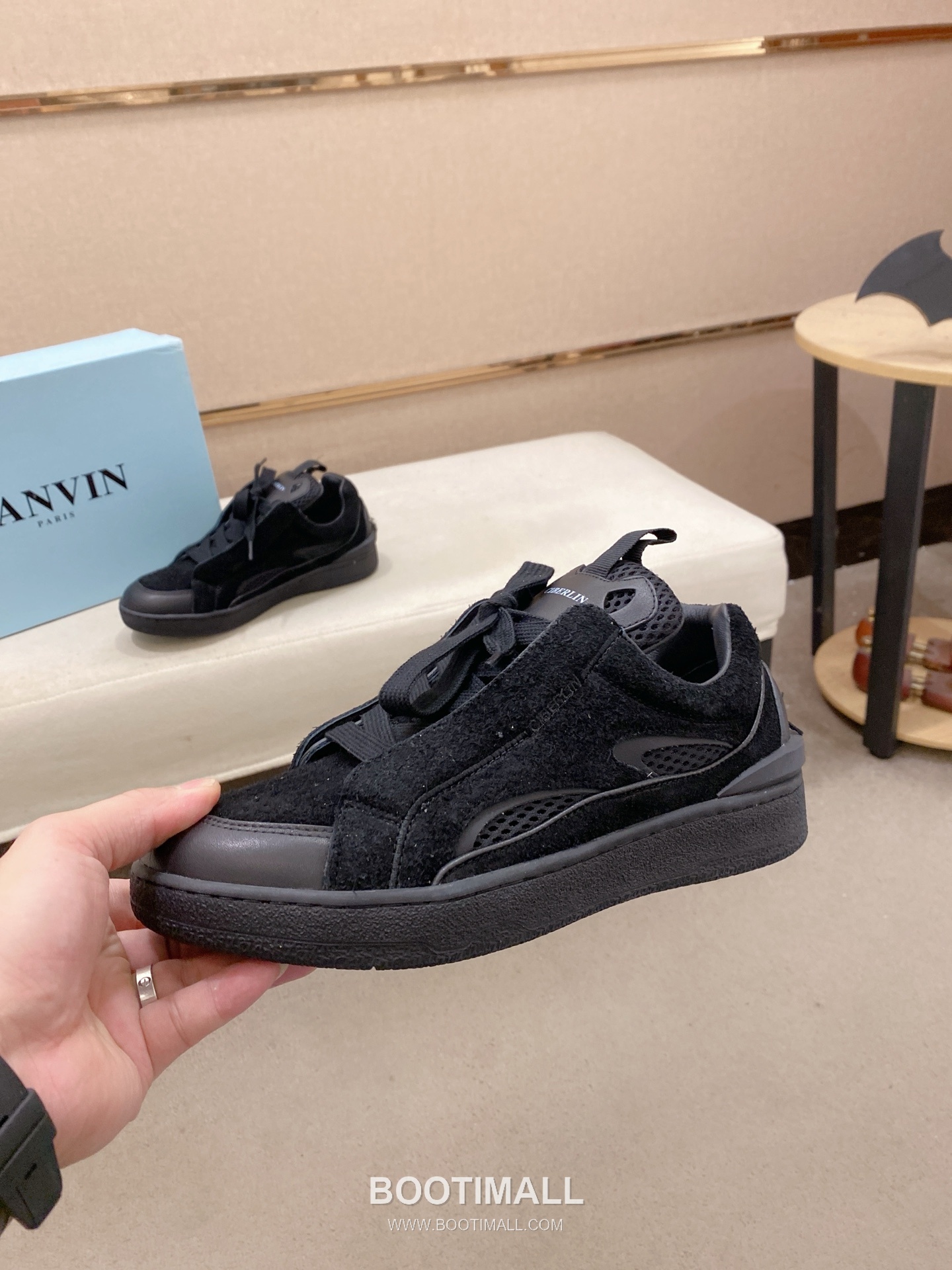 Lanvin Trainer Leather Suede Textile Colorblock Sneakers 랑방 트레이너 레더 스웨이드 텍스타일 컬러블록 스니커즈 3