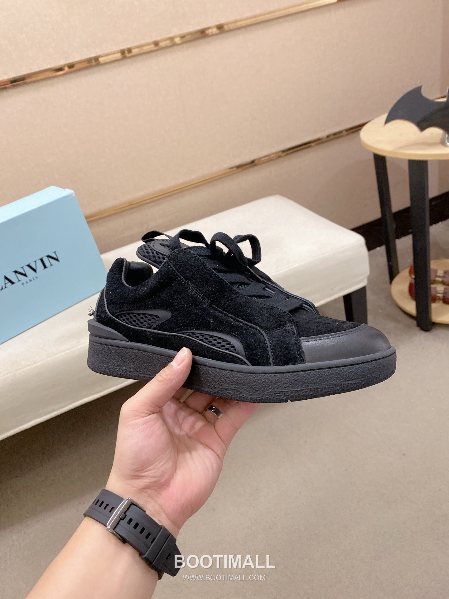 Lanvin Trainer Leather Suede Textile Colorblock Sneakers 랑방 트레이너 레더 스웨이드 텍스타일 컬러블록 스니커즈 4