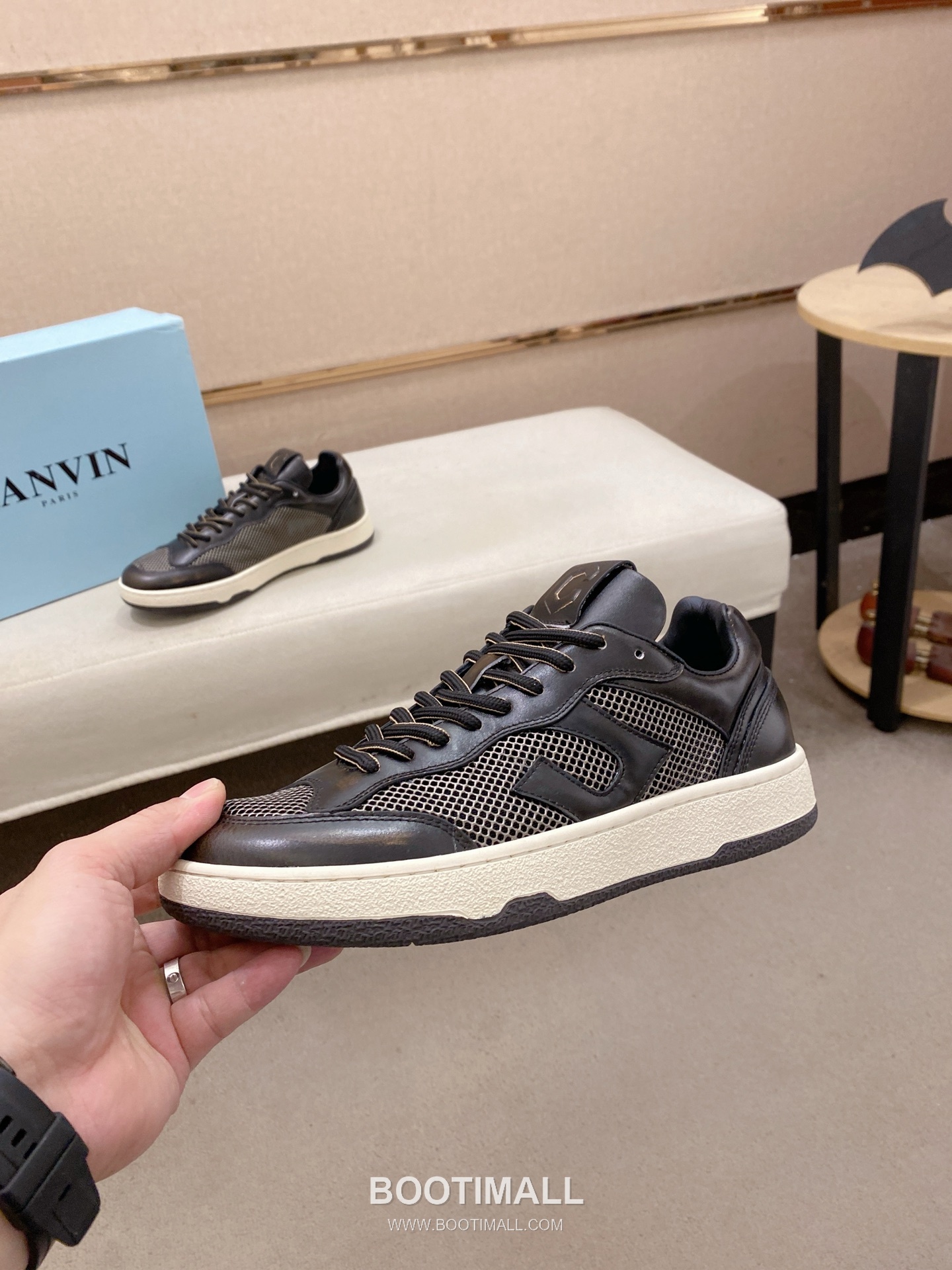 Lanvin Trainer Leather Suede Textile Colorblock Sneakers 랑방 트레이너 레더 스웨이드 텍스타일 컬러블록 스니커즈 3