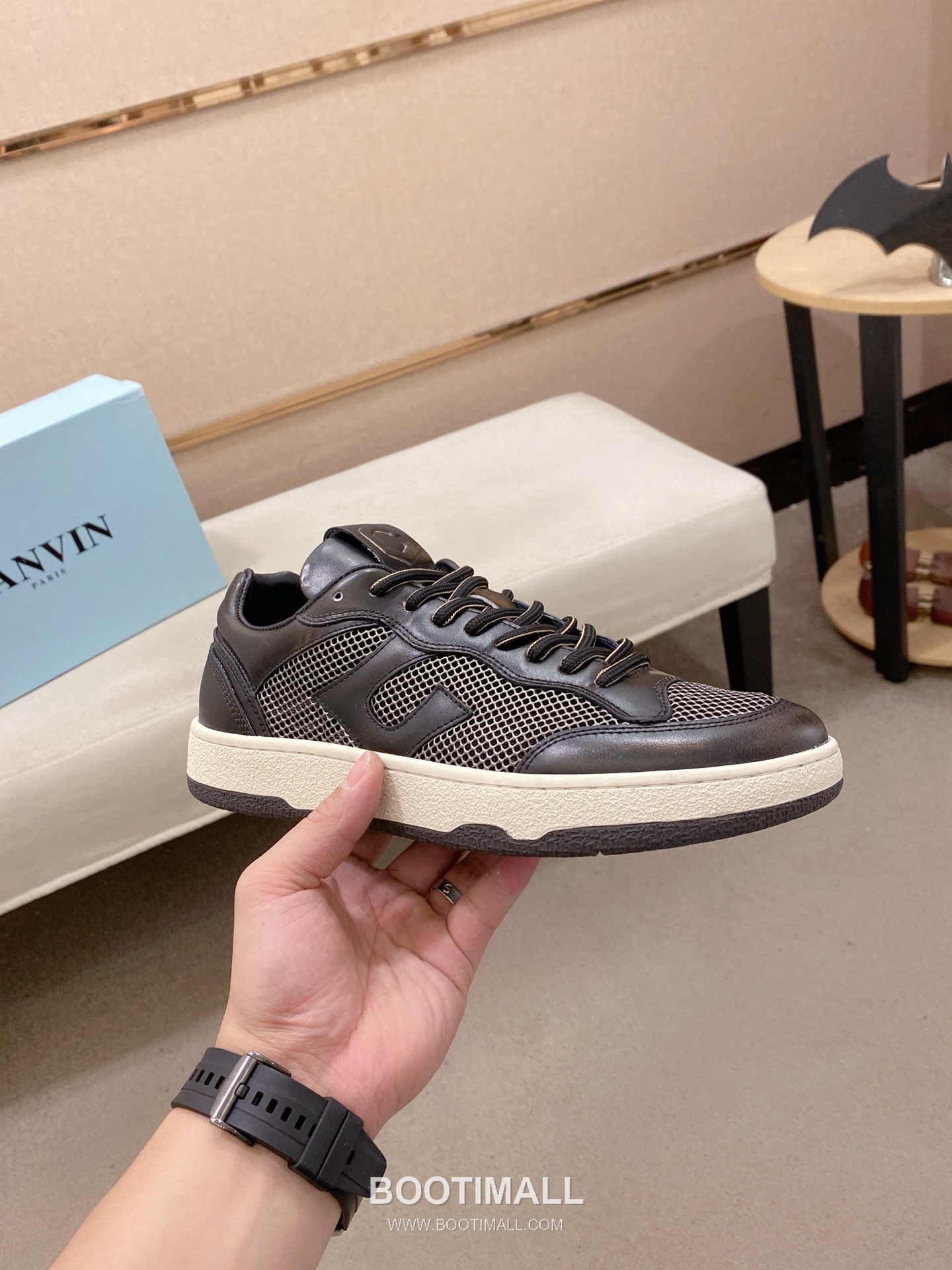 Lanvin Trainer Leather Suede Textile Colorblock Sneakers 랑방 트레이너 레더 스웨이드 텍스타일 컬러블록 스니커즈 4