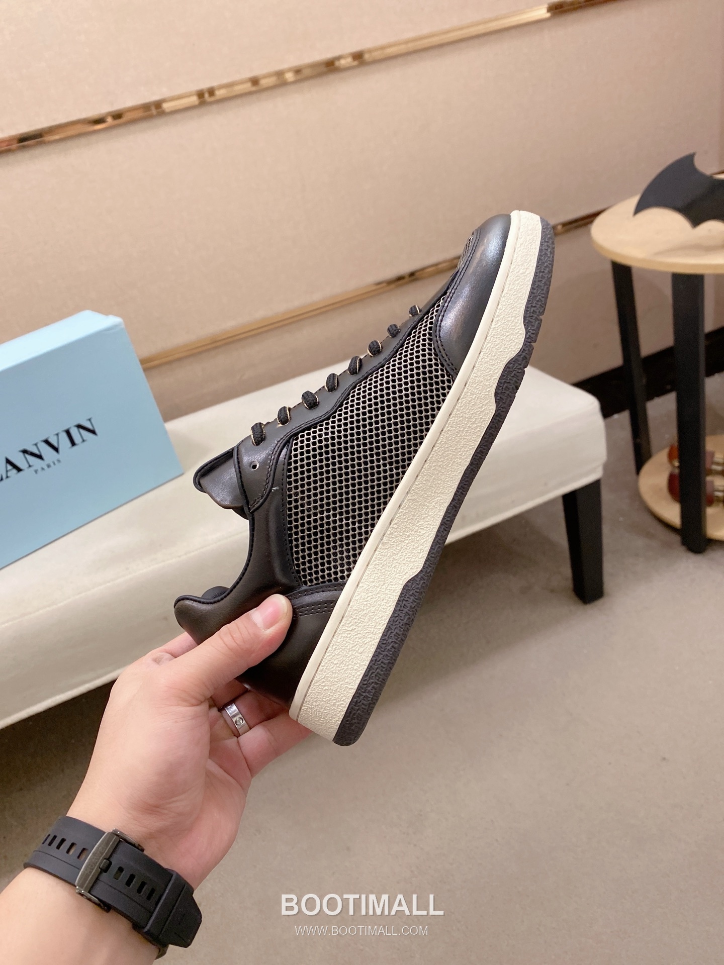 Lanvin Trainer Leather Suede Textile Colorblock Sneakers 랑방 트레이너 레더 스웨이드 텍스타일 컬러블록 스니커즈 5