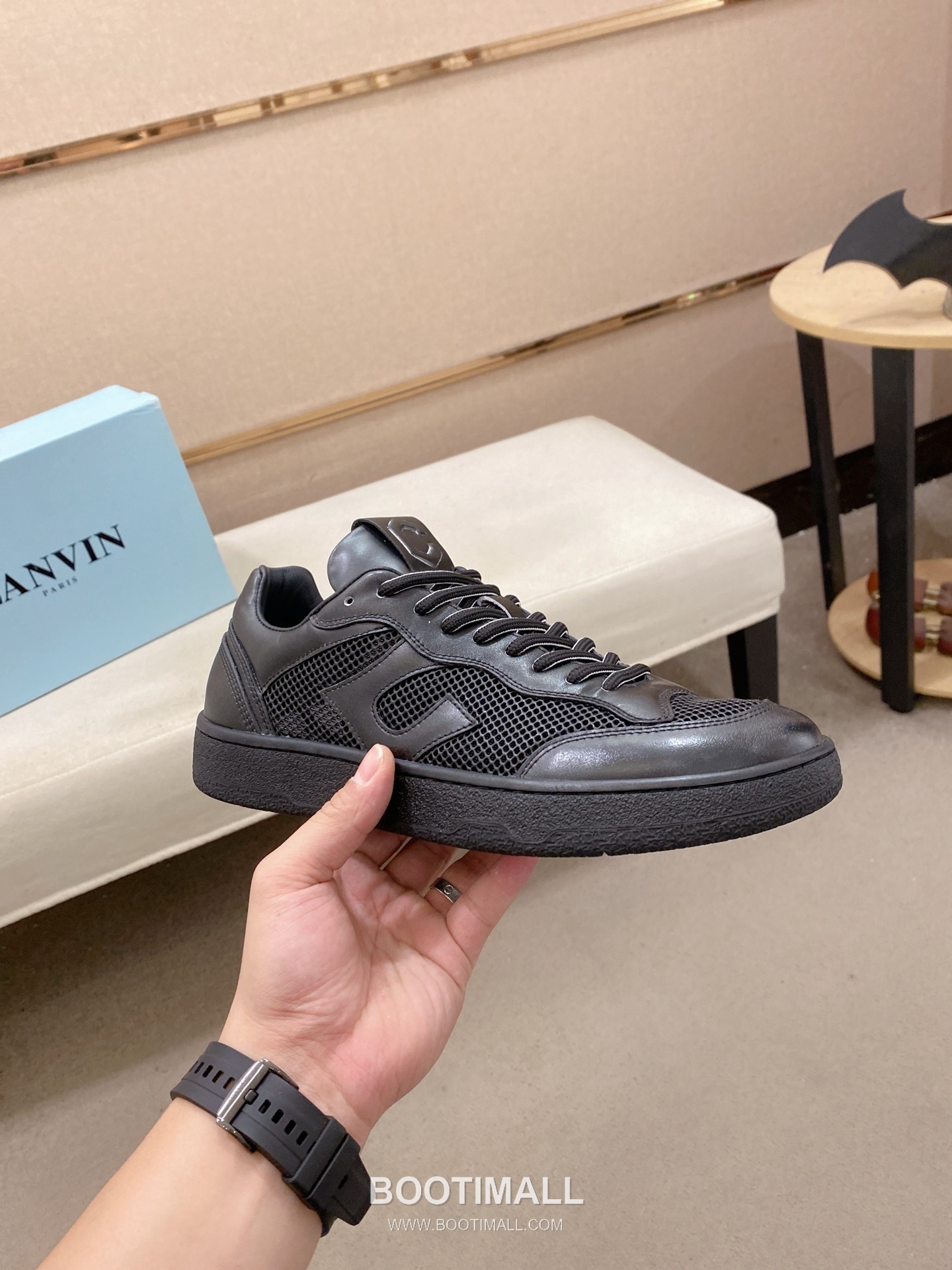 Lanvin Trainer Leather Suede Textile Colorblock Sneakers 랑방 트레이너 레더 스웨이드 텍스타일 컬러블록 스니커즈 4