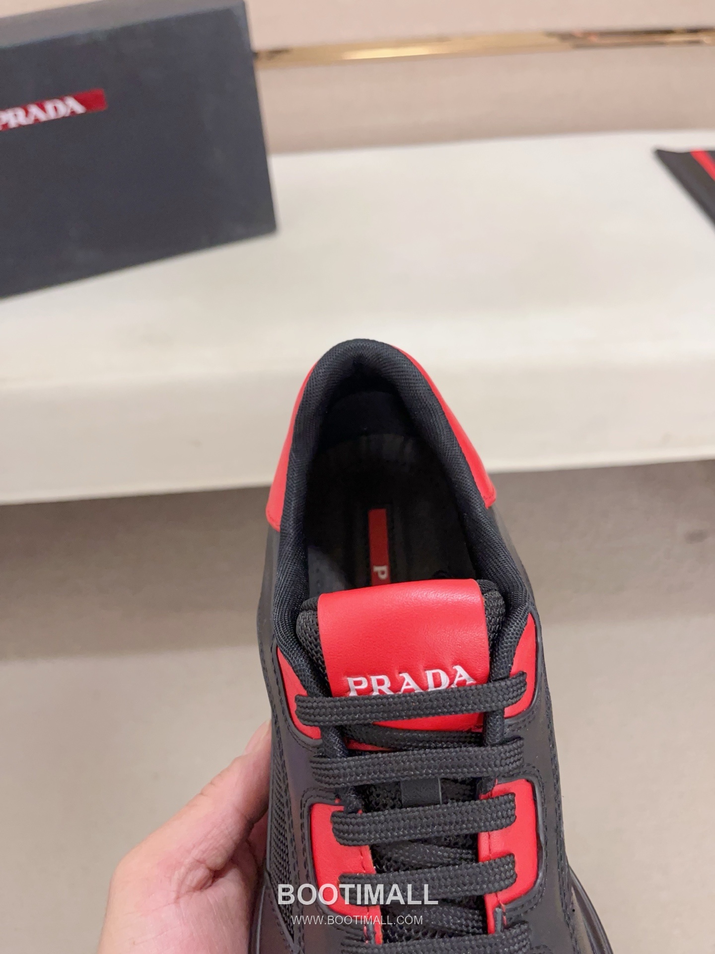 Prada Tech Fabric Drip Glue Process Leather Lined Rubber Sole Sneakers 프라다 테크 패브릭 드립 글루 공법 레더 라이닝 러버 솔 스니커즈 6