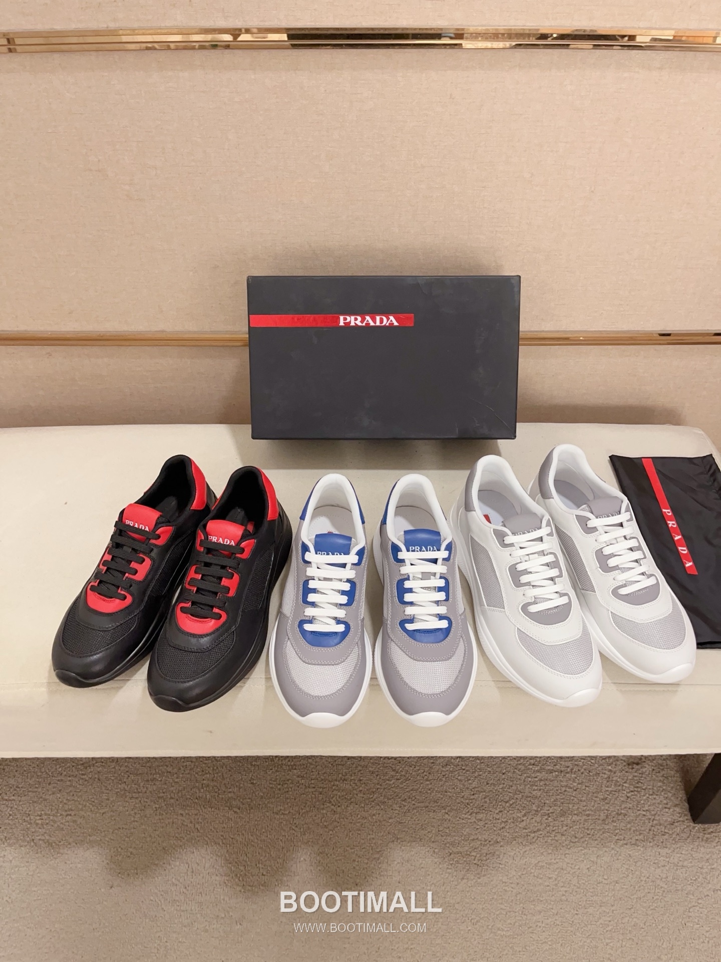 Prada Tech Fabric Drip Glue Process Leather Lined Rubber Sole Sneakers 프라다 테크 패브릭 드립 글루 공법 레더 라이닝 러버 솔 스니커즈 10