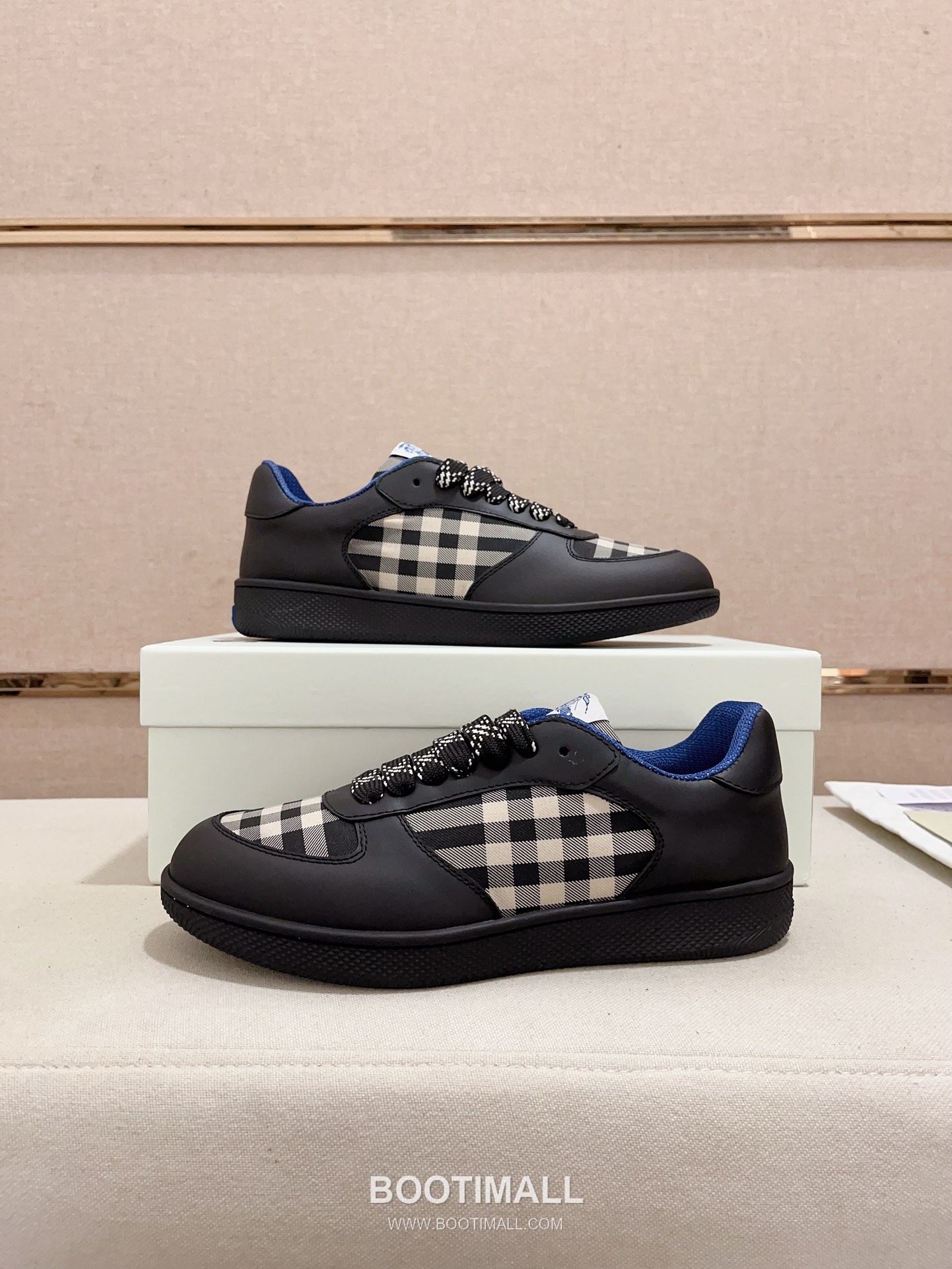 Burberry Vintage Check Cotton Calfskin Leather Low-Top Sneakers 버버리 빈티지 체크 코튼 송아지 가죽 로우탑 스니커즈 7