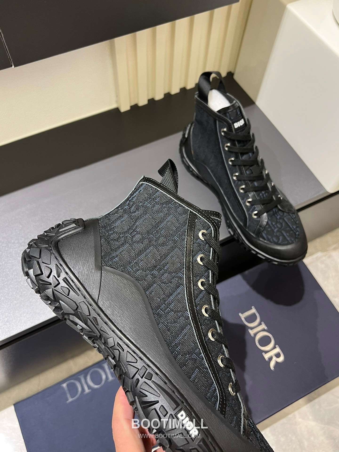 Dior B28 High-Top Oblique Jacquard Beige Black Sneakers 디올 B28 하이탑 오블리크 자카드 베이지 블랙 스니커즈 8