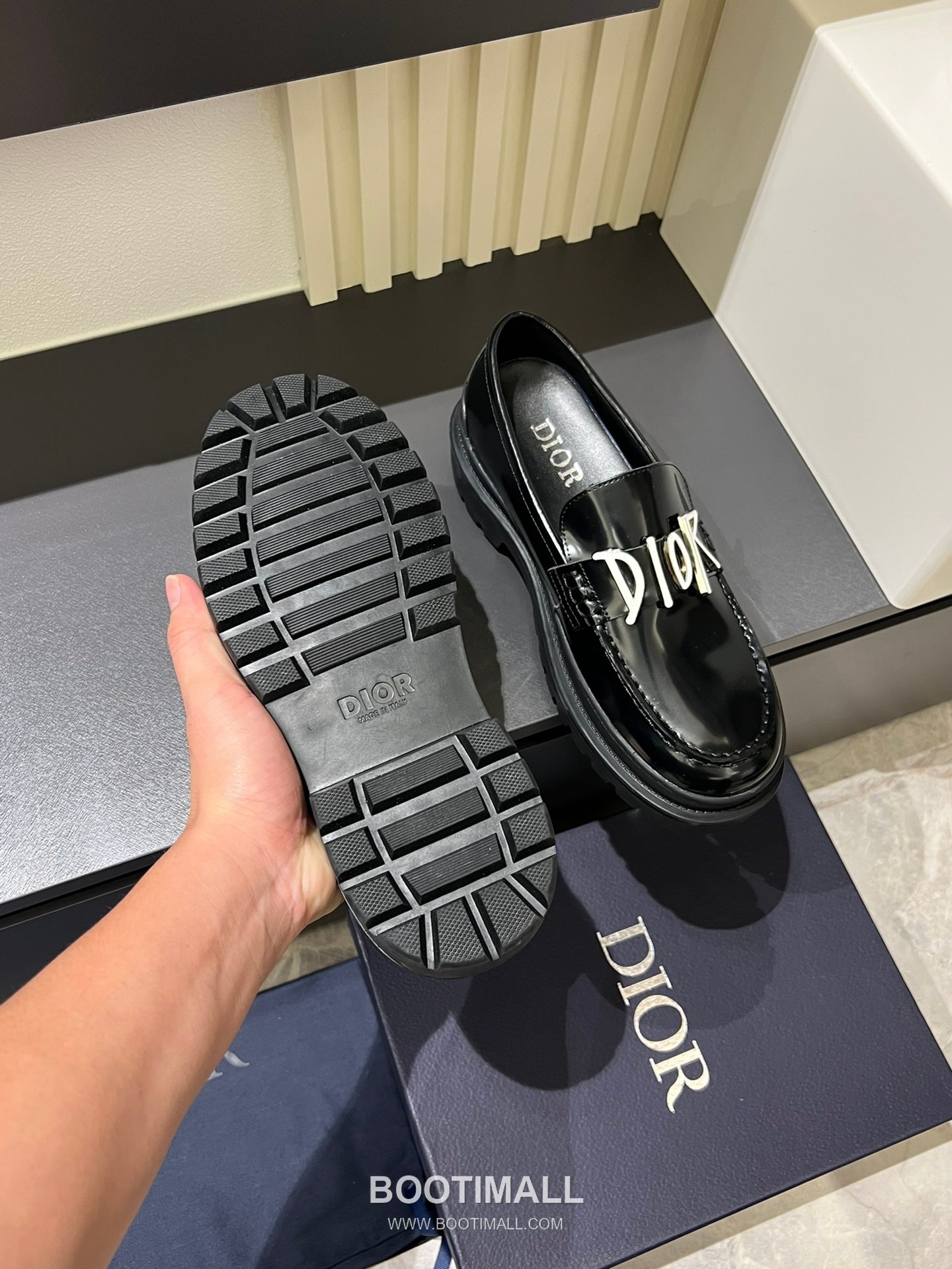 Dior And Shawn Stussy Smooth Calfskin Leather Black Loafer 디올 앤 숀 스투시 스무드 송아지 가죽 블랙 로퍼 7
