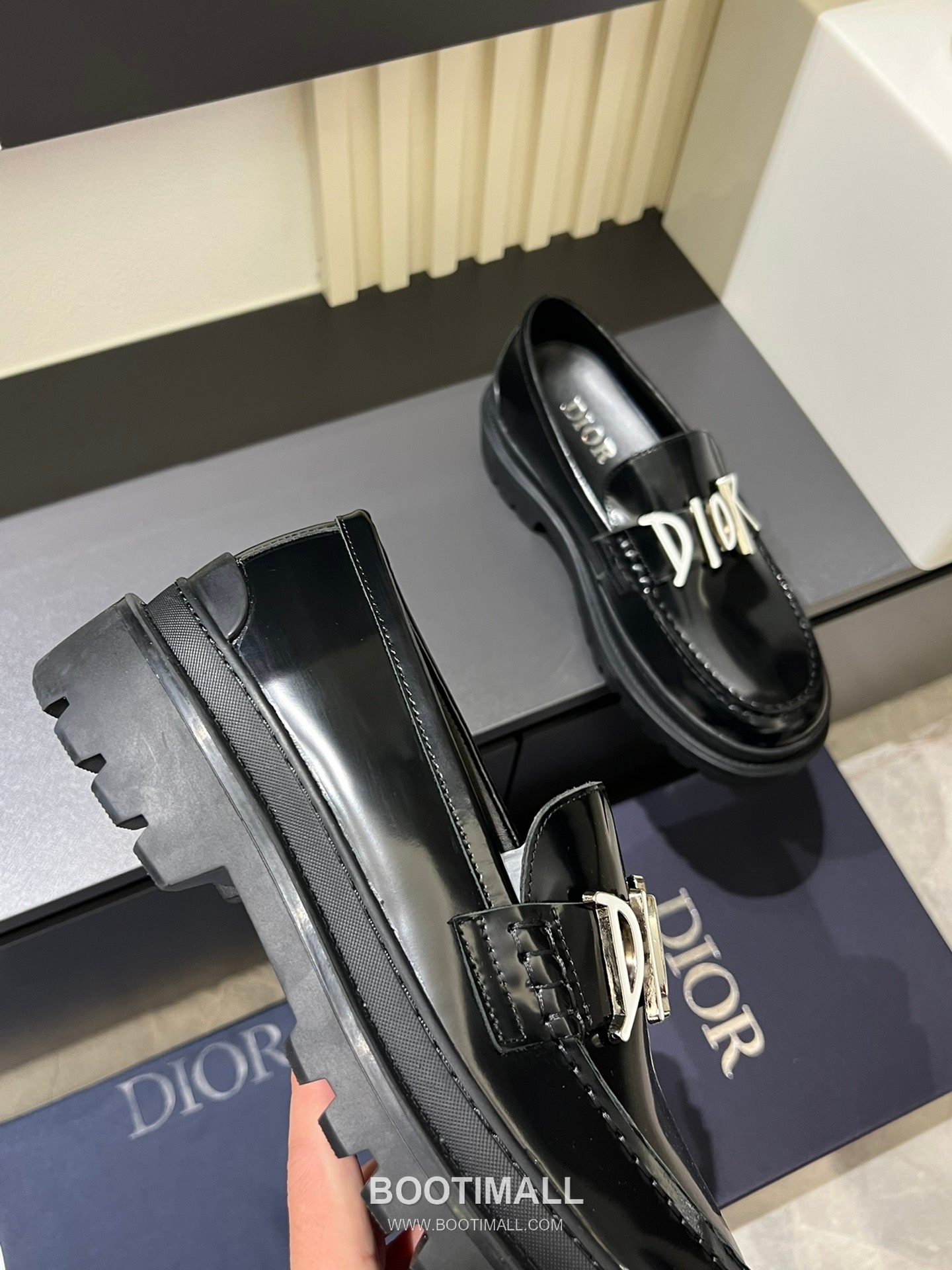 Dior And Shawn Stussy Smooth Calfskin Leather Black Loafer 디올 앤 숀 스투시 스무드 송아지 가죽 블랙 로퍼 8