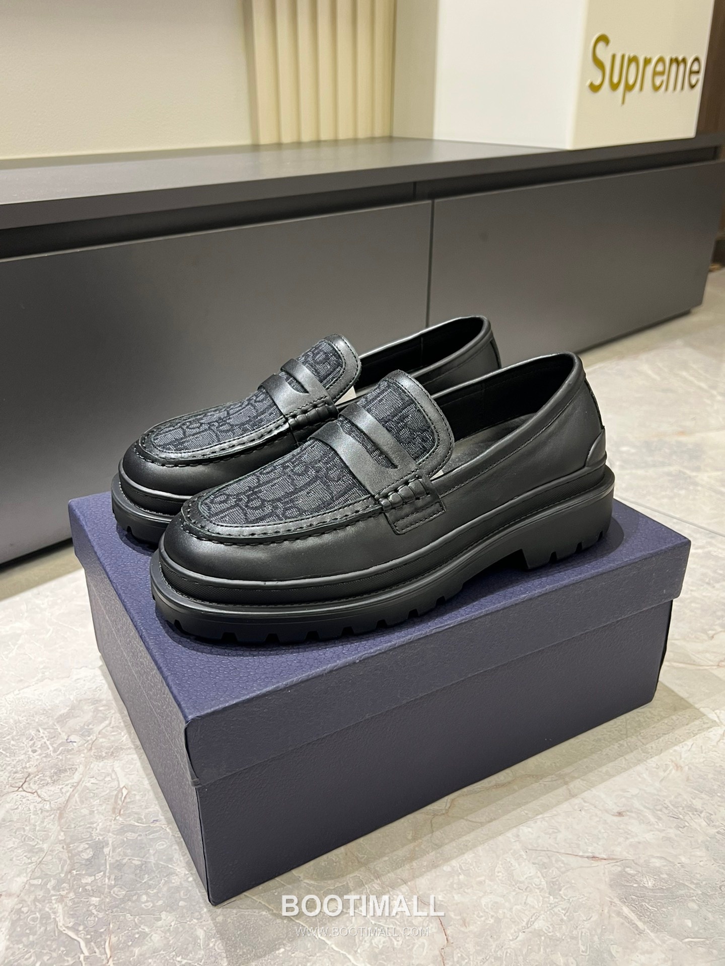 Dior And Shawn Stussy Smooth Calfskin Leather Black Loafer 디올 앤 숀 스투시 스무드 송아지 가죽 블랙 로퍼 3