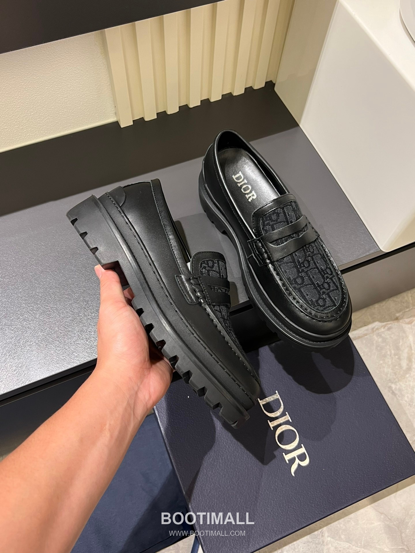 Dior And Shawn Stussy Smooth Calfskin Leather Black Loafer 디올 앤 숀 스투시 스무드 송아지 가죽 블랙 로퍼 6