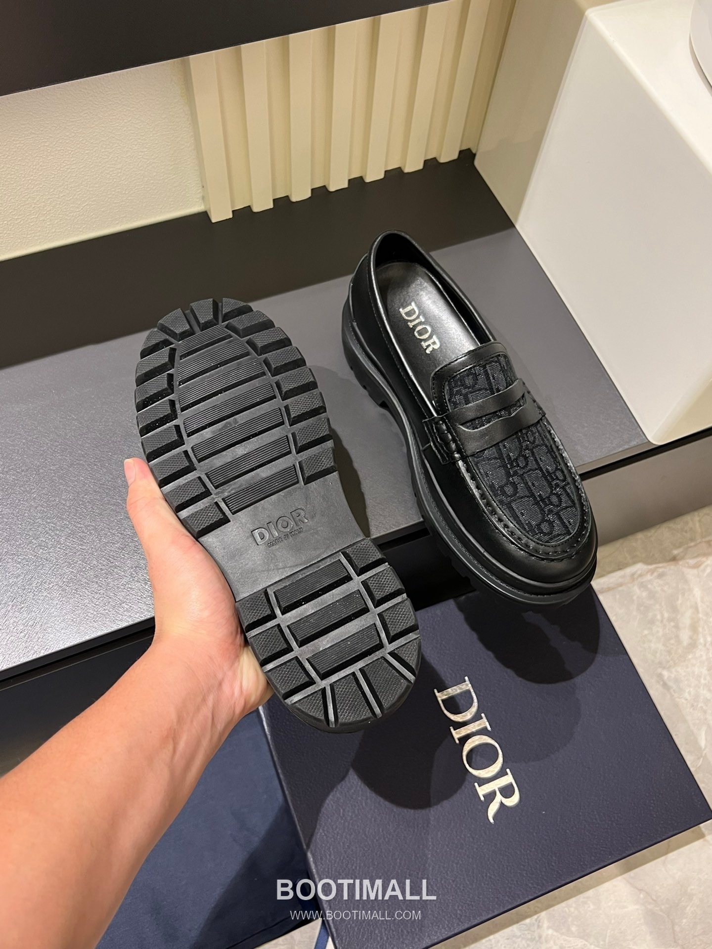 Dior And Shawn Stussy Smooth Calfskin Leather Black Loafer 디올 앤 숀 스투시 스무드 송아지 가죽 블랙 로퍼 7