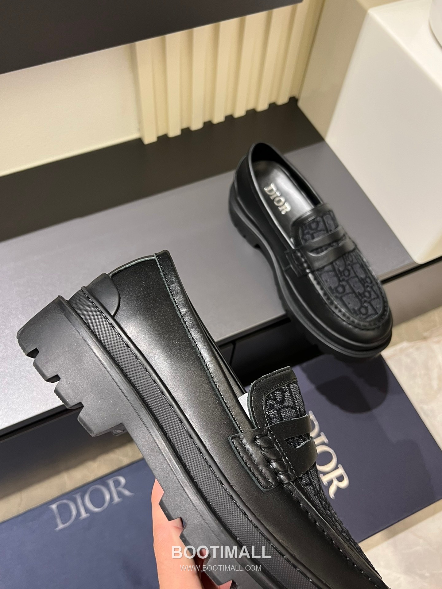 Dior And Shawn Stussy Smooth Calfskin Leather Black Loafer 디올 앤 숀 스투시 스무드 송아지 가죽 블랙 로퍼 8