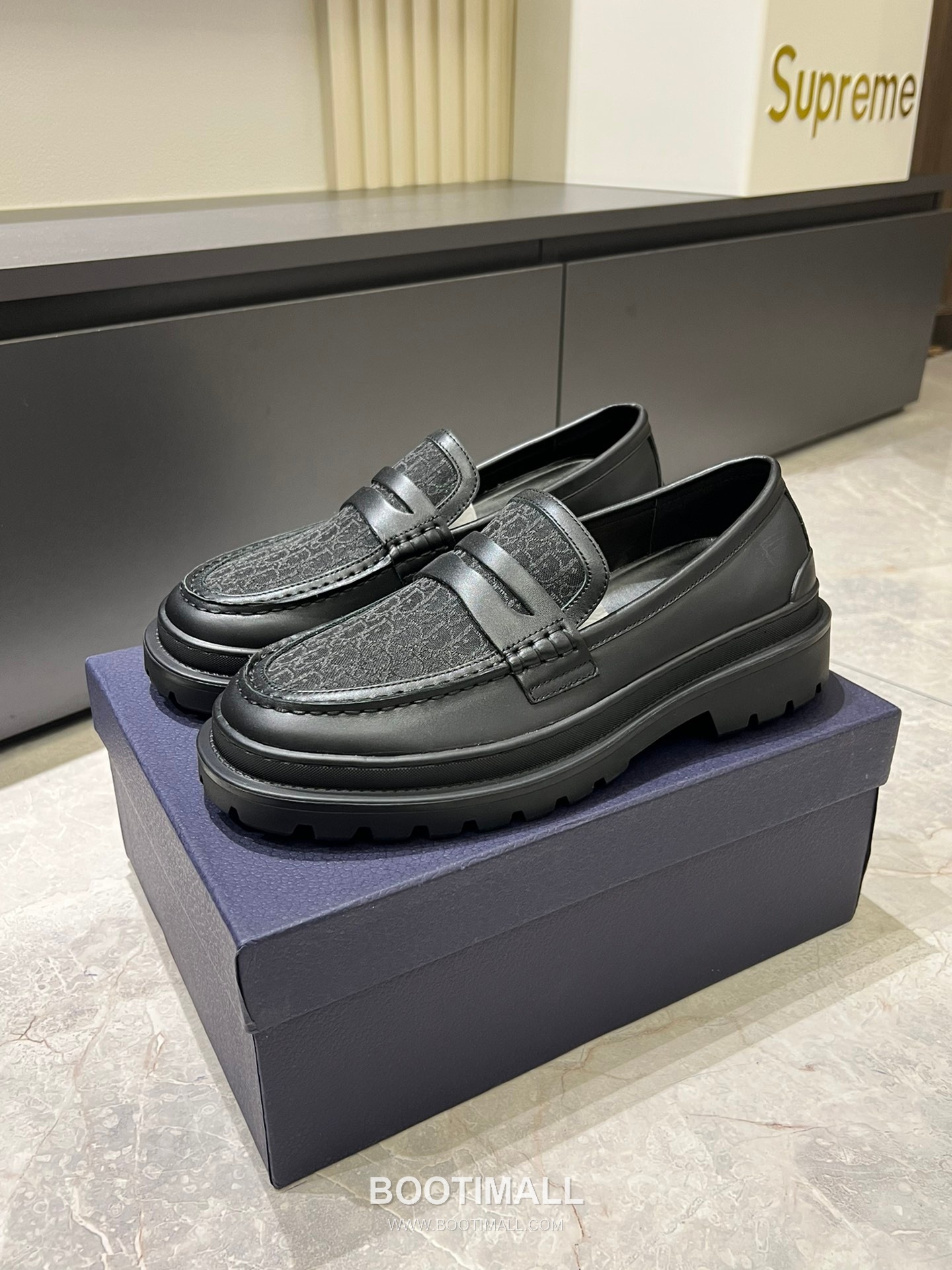 Dior And Shawn Stussy Smooth Calfskin Leather Black Loafer 디올 앤 숀 스투시 스무드 송아지 가죽 블랙 로퍼 3