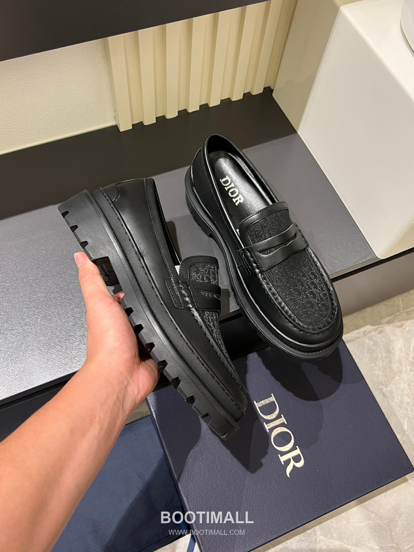 Dior And Shawn Stussy Smooth Calfskin Leather Black Loafer 디올 앤 숀 스투시 스무드 송아지 가죽 블랙 로퍼 6