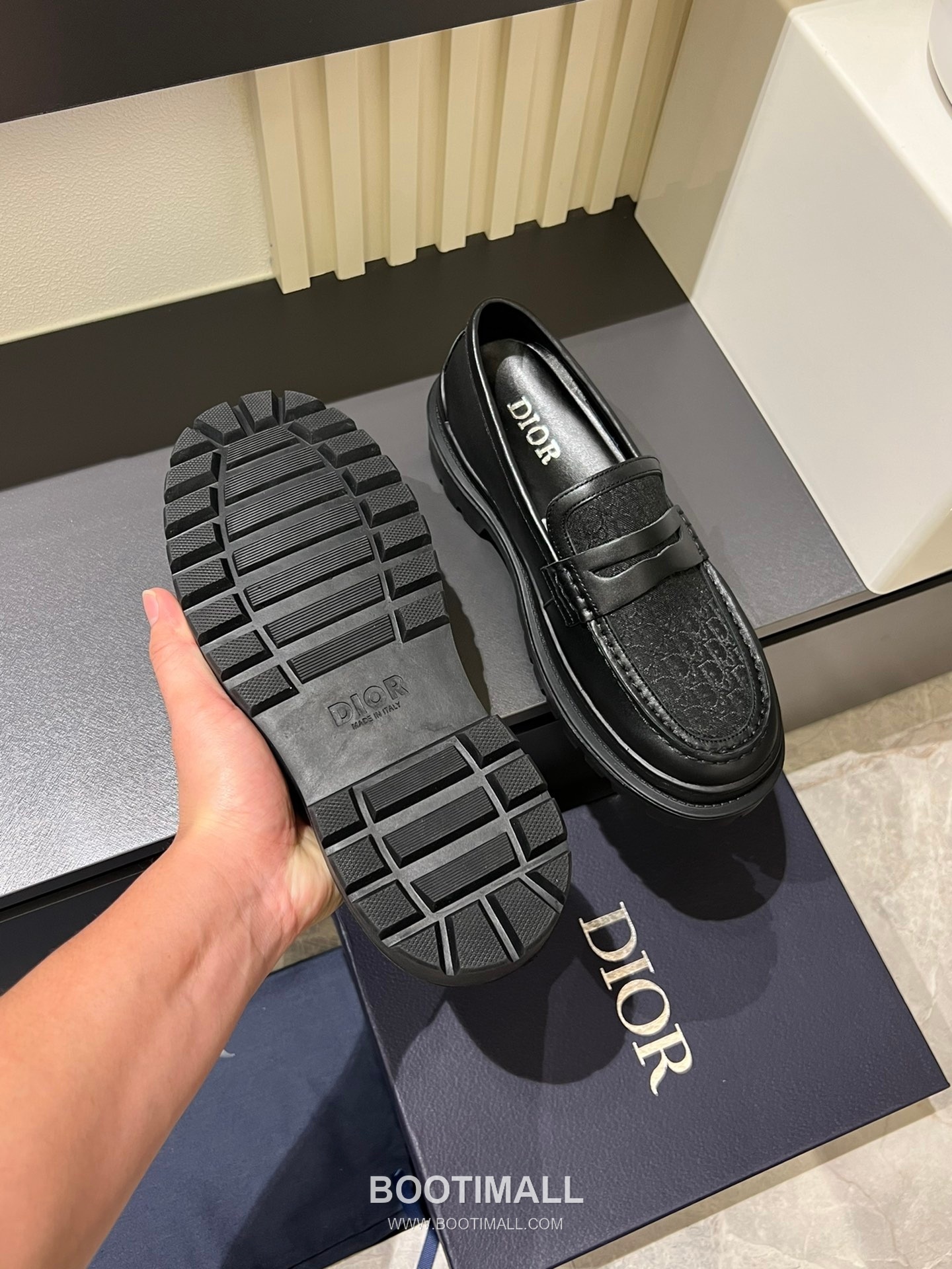 Dior And Shawn Stussy Smooth Calfskin Leather Black Loafer 디올 앤 숀 스투시 스무드 송아지 가죽 블랙 로퍼 7