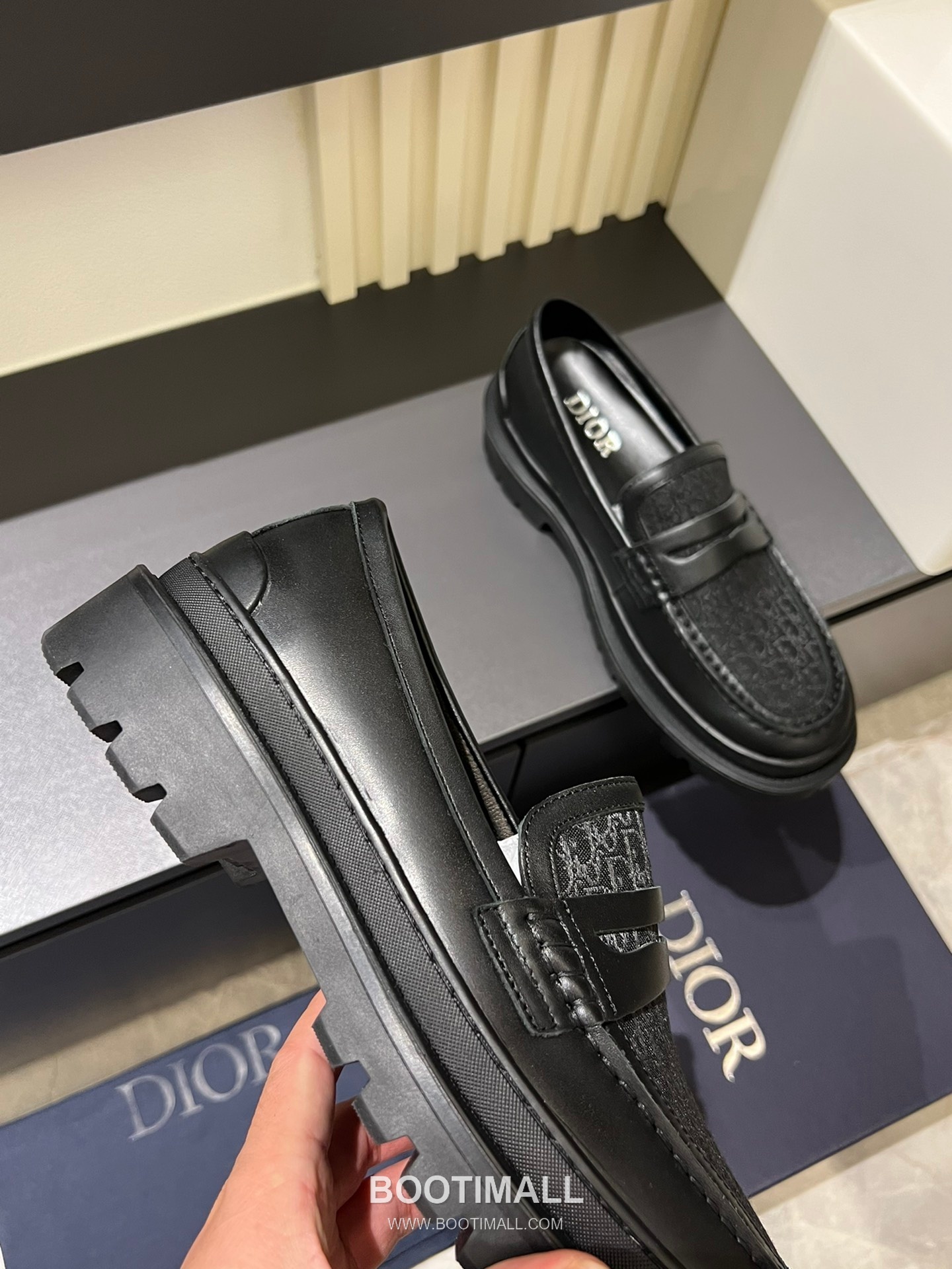Dior And Shawn Stussy Smooth Calfskin Leather Black Loafer 디올 앤 숀 스투시 스무드 송아지 가죽 블랙 로퍼 8