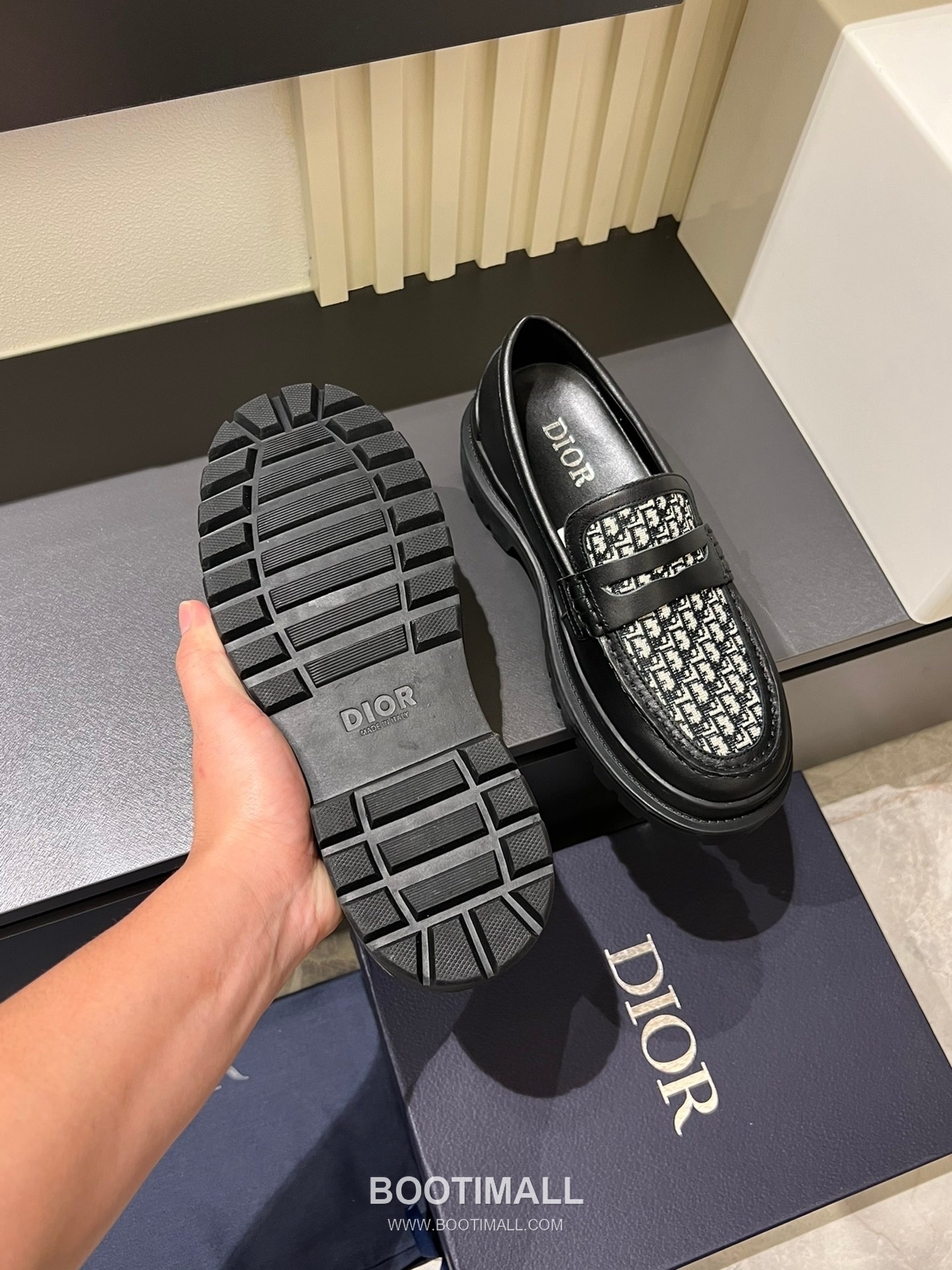 Dior And Shawn Stussy Smooth Calfskin Leather Black Loafer 디올 앤 숀 스투시 스무드 송아지 가죽 블랙 로퍼 7