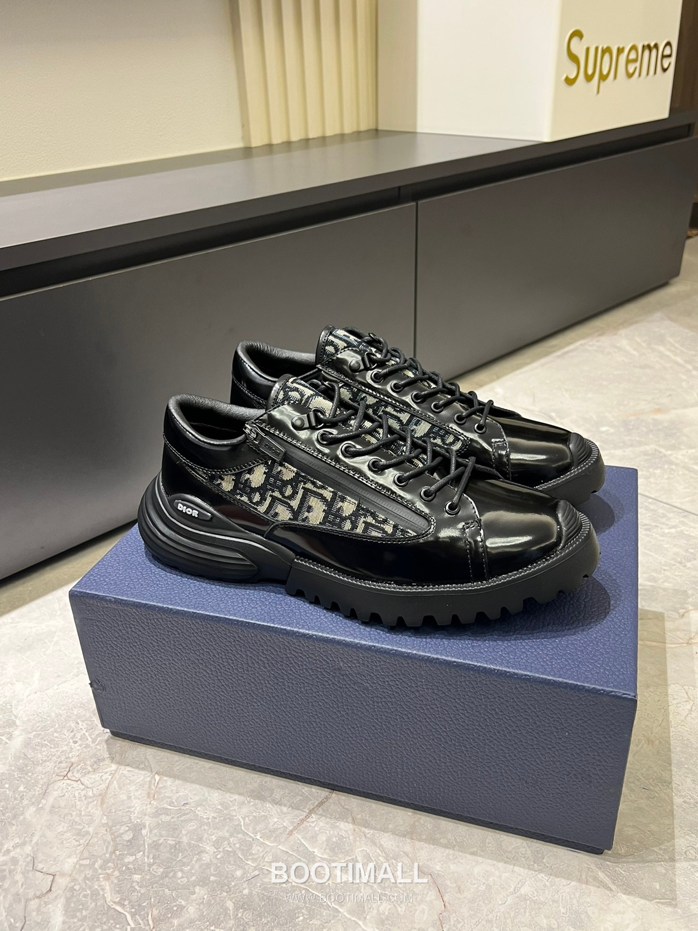 Dior x Shawn Stussy Classic Sport Leather Shoes Black 디올 x 숀 스투시 클래식 스포츠 레더 슈즈 블랙 2