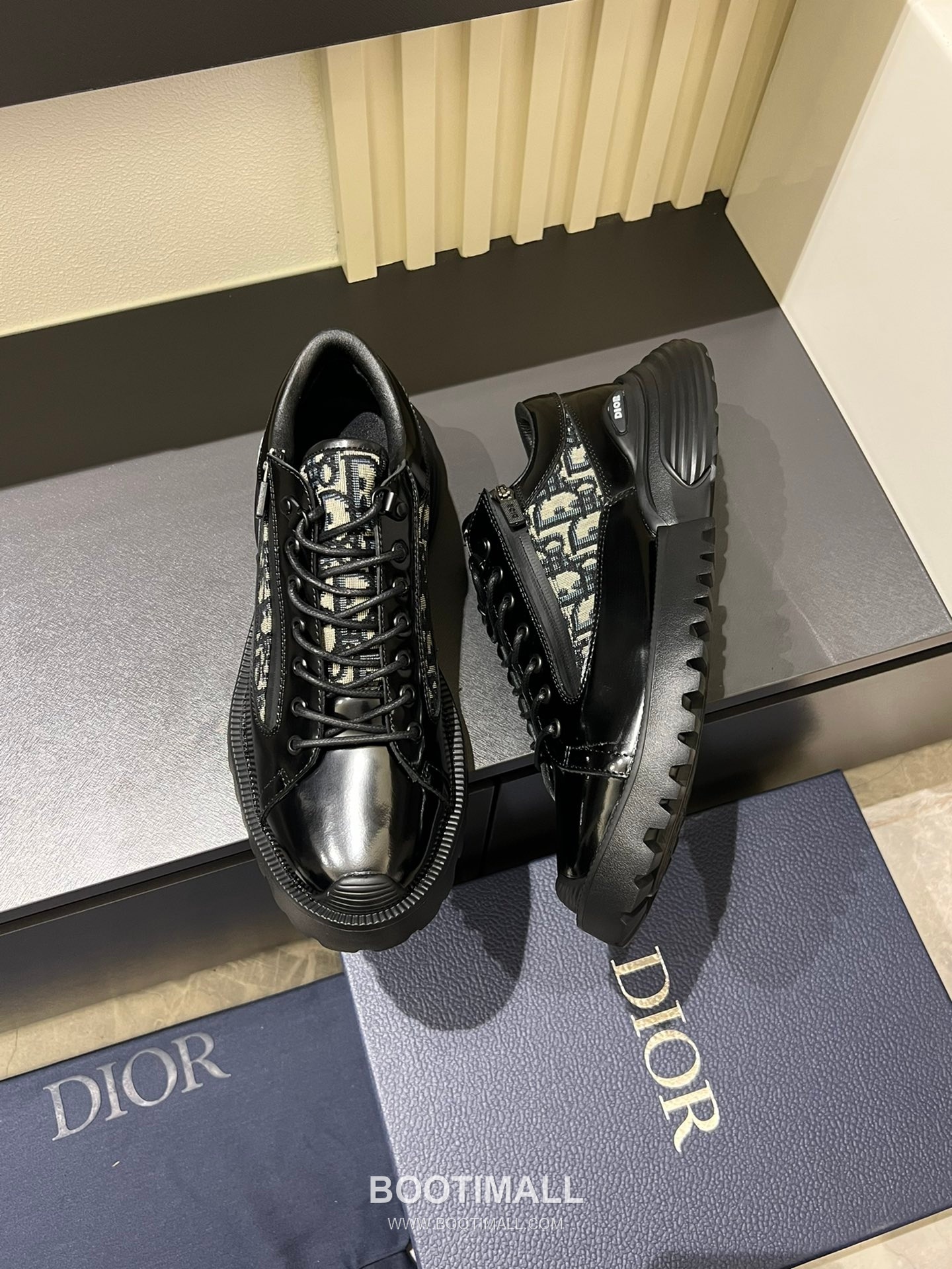 Dior x Shawn Stussy Classic Sport Leather Shoes Black 디올 x 숀 스투시 클래식 스포츠 레더 슈즈 블랙 4