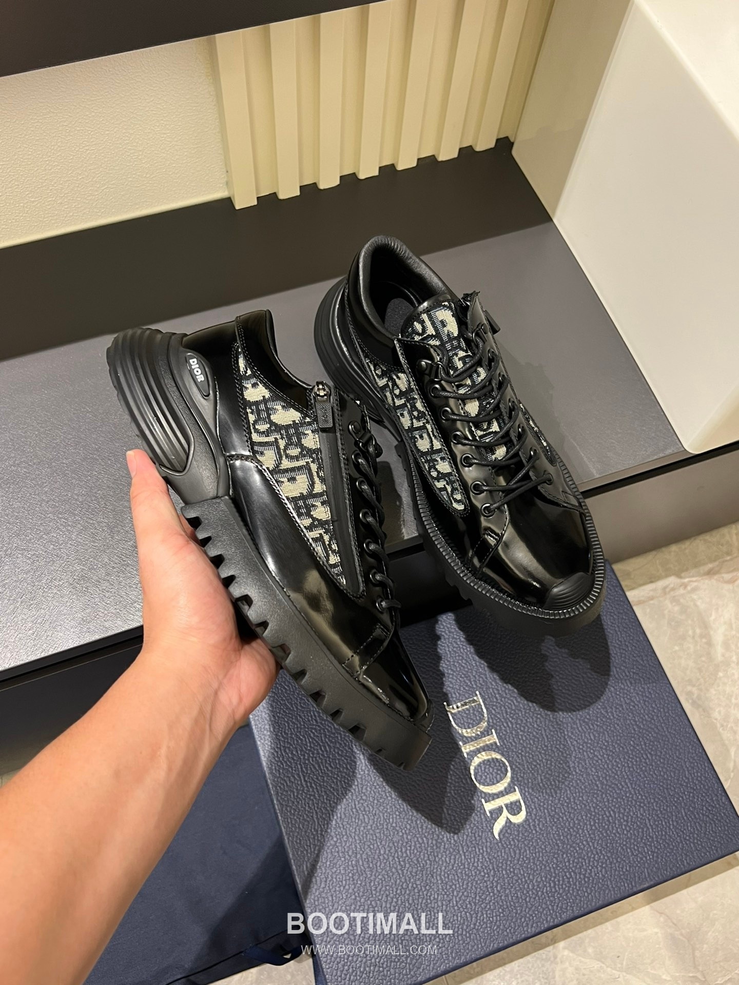 Dior x Shawn Stussy Classic Sport Leather Shoes Black 디올 x 숀 스투시 클래식 스포츠 레더 슈즈 블랙 6