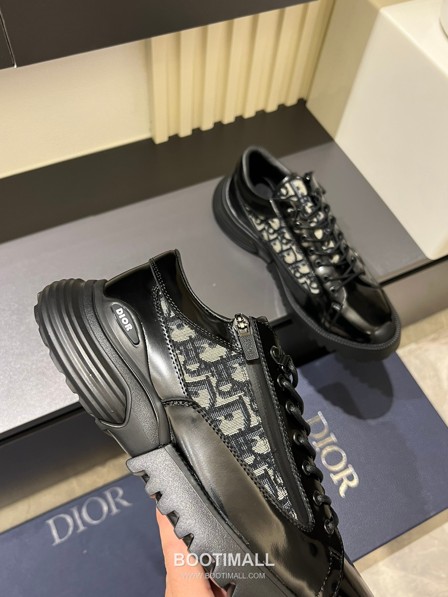Dior x Shawn Stussy Classic Sport Leather Shoes Black 디올 x 숀 스투시 클래식 스포츠 레더 슈즈 블랙 8