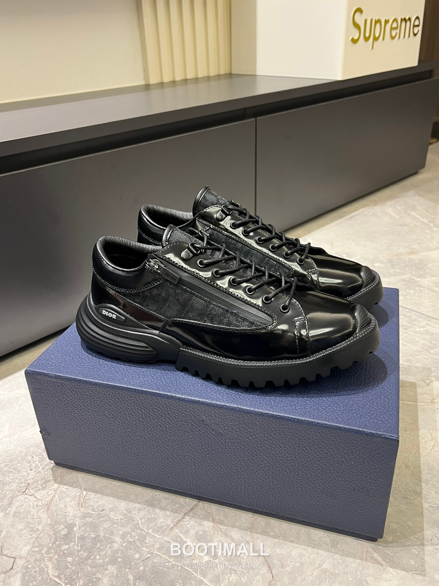 Dior x Shawn Stussy Classic Sport Leather Shoes Black 디올 x 숀 스투시 클래식 스포츠 레더 슈즈 블랙 2