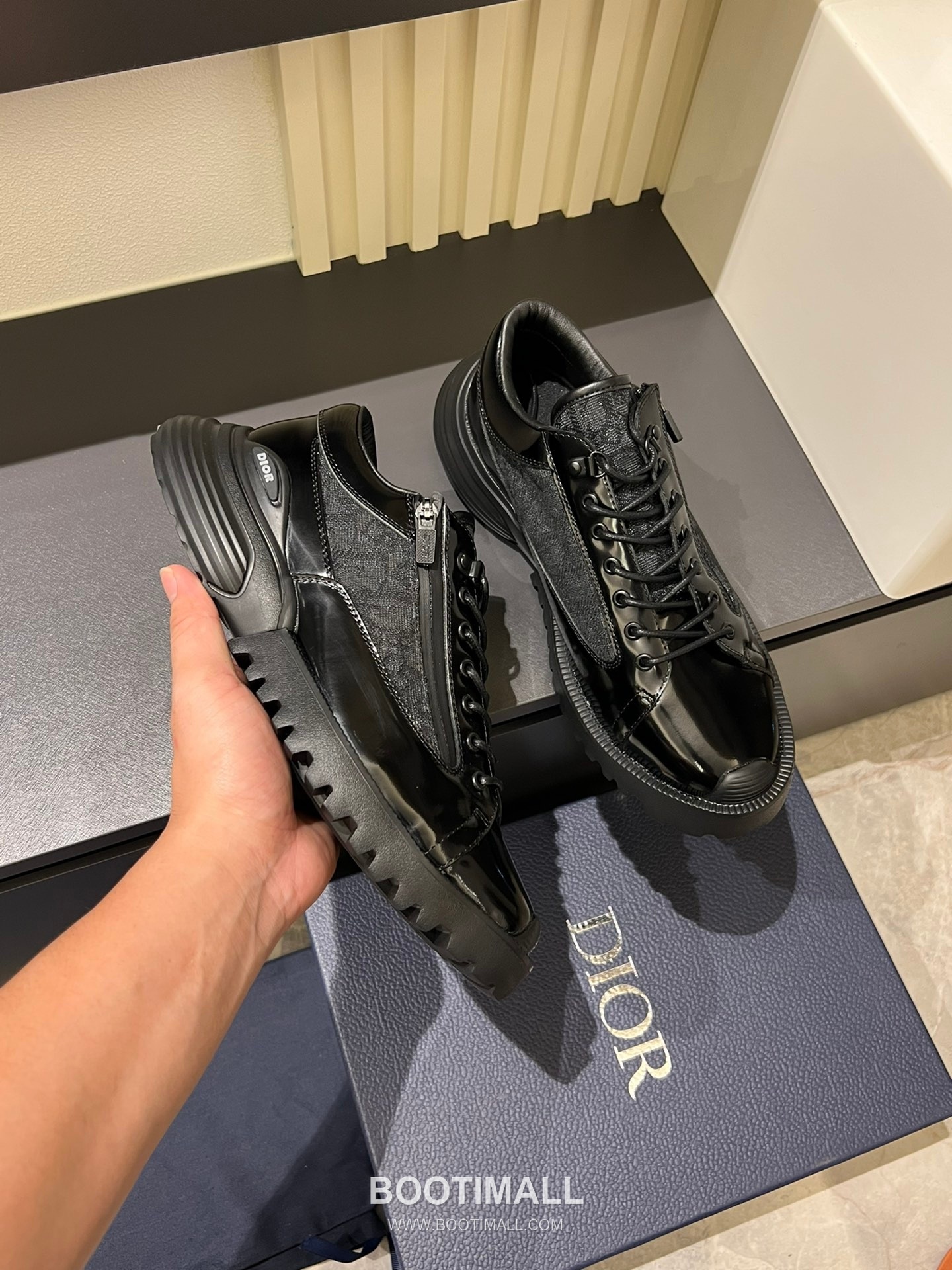Dior x Shawn Stussy Classic Sport Leather Shoes Black 디올 x 숀 스투시 클래식 스포츠 레더 슈즈 블랙 6