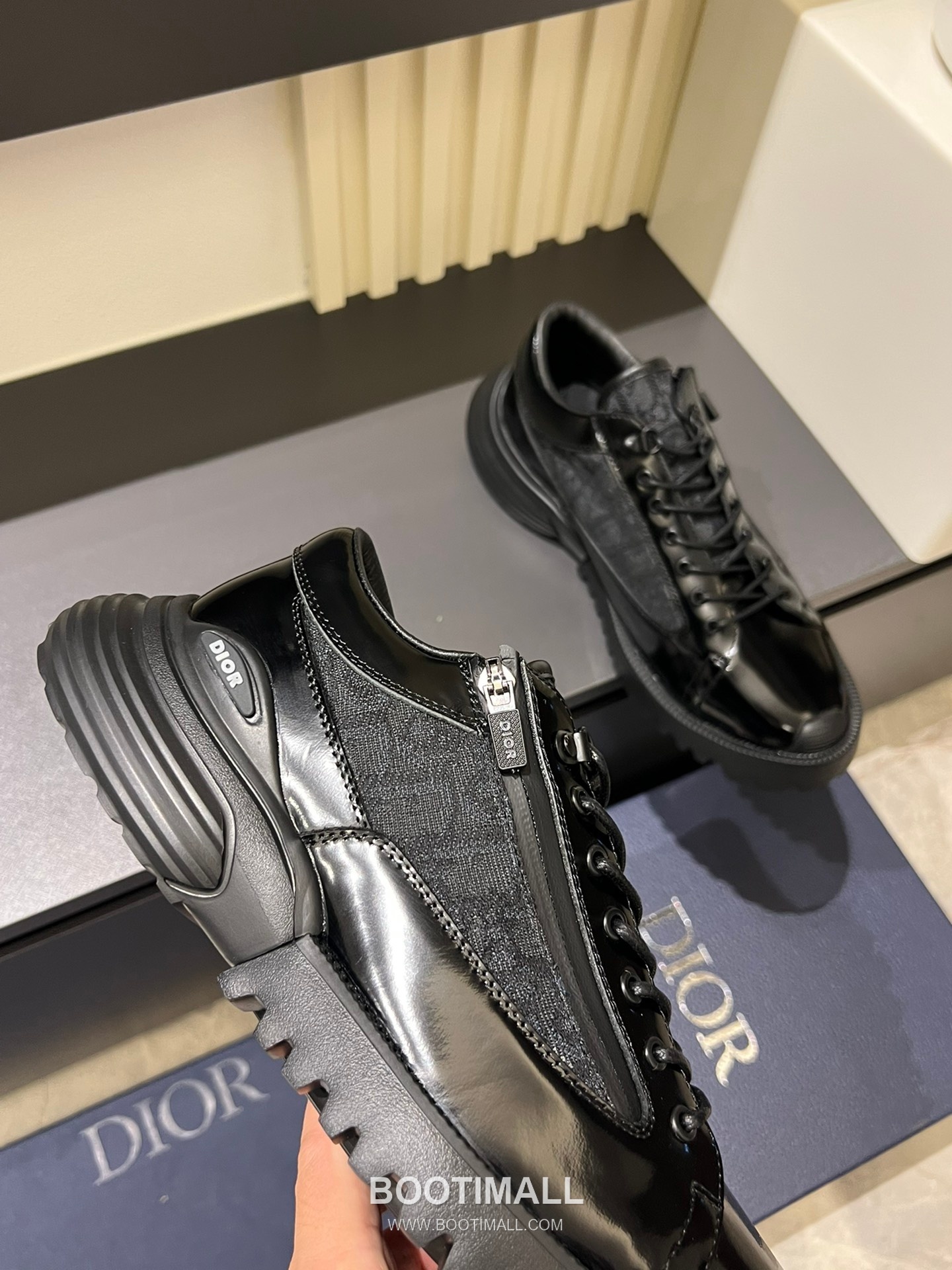 Dior x Shawn Stussy Classic Sport Leather Shoes Black 디올 x 숀 스투시 클래식 스포츠 레더 슈즈 블랙 8