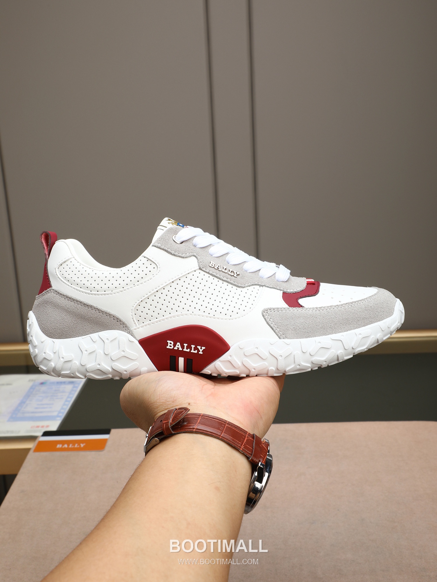 Patek Philippe Bally Calfskin Leather Lace-up Casual Sneakers 파텍필립 발리 송아지 가죽 레이스업 캐주얼 스니커즈 PP278 1