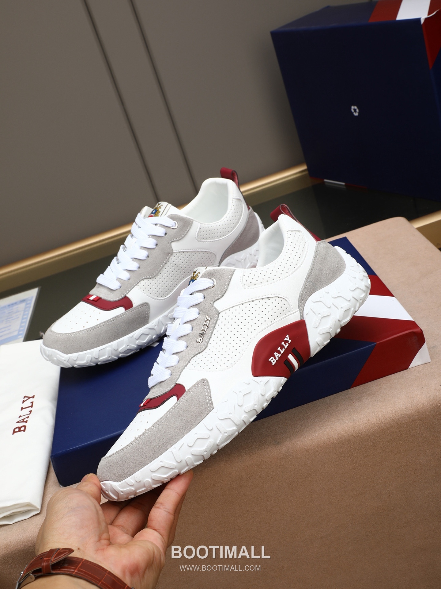 Patek Philippe Bally Calfskin Leather Lace-up Casual Sneakers 파텍필립 발리 송아지 가죽 레이스업 캐주얼 스니커즈 PP278 2