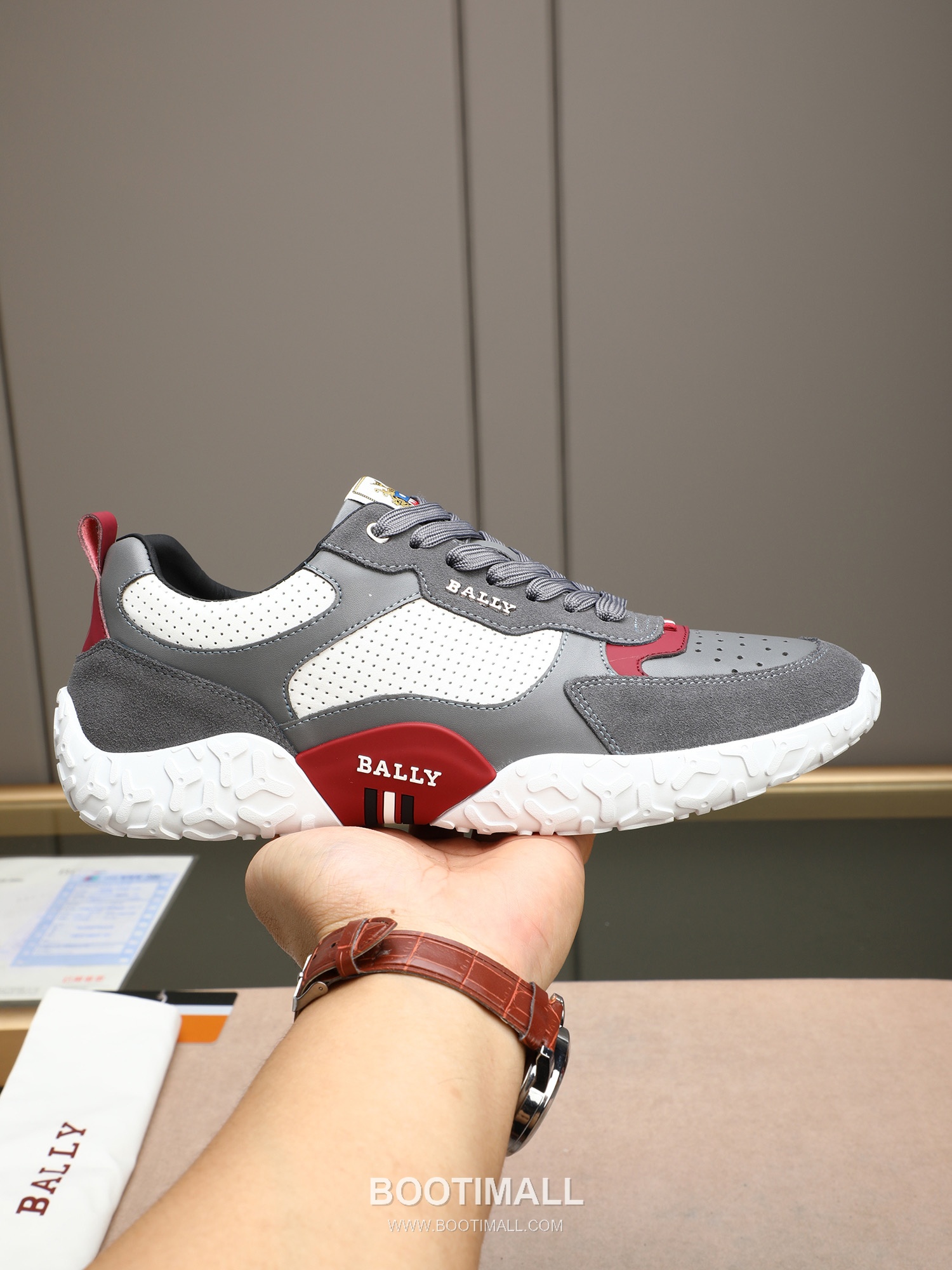 Patek Philippe Bally Calfskin Leather Lace-up Casual Sneakers 파텍필립 발리 송아지 가죽 레이스업 캐주얼 스니커즈 PP278 1