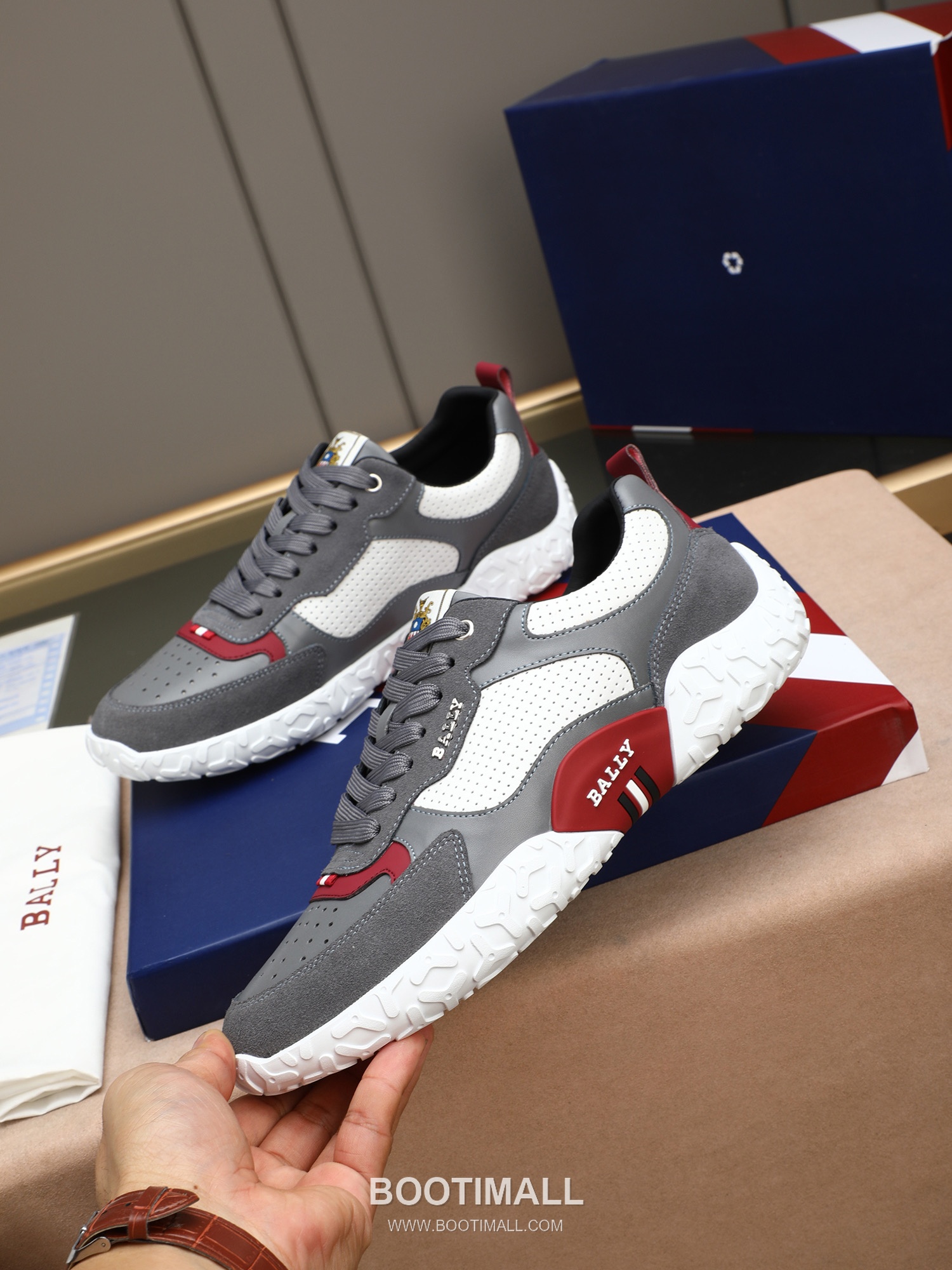 Patek Philippe Bally Calfskin Leather Lace-up Casual Sneakers 파텍필립 발리 송아지 가죽 레이스업 캐주얼 스니커즈 PP278 2